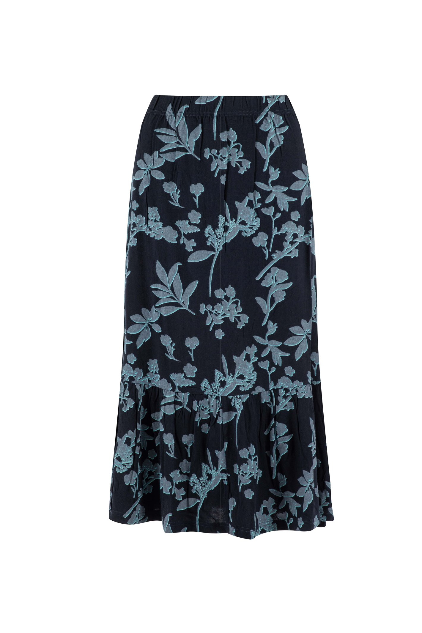 Weird Fish Minnerve Viscose Tiered Maxi Skirt Spring Lake