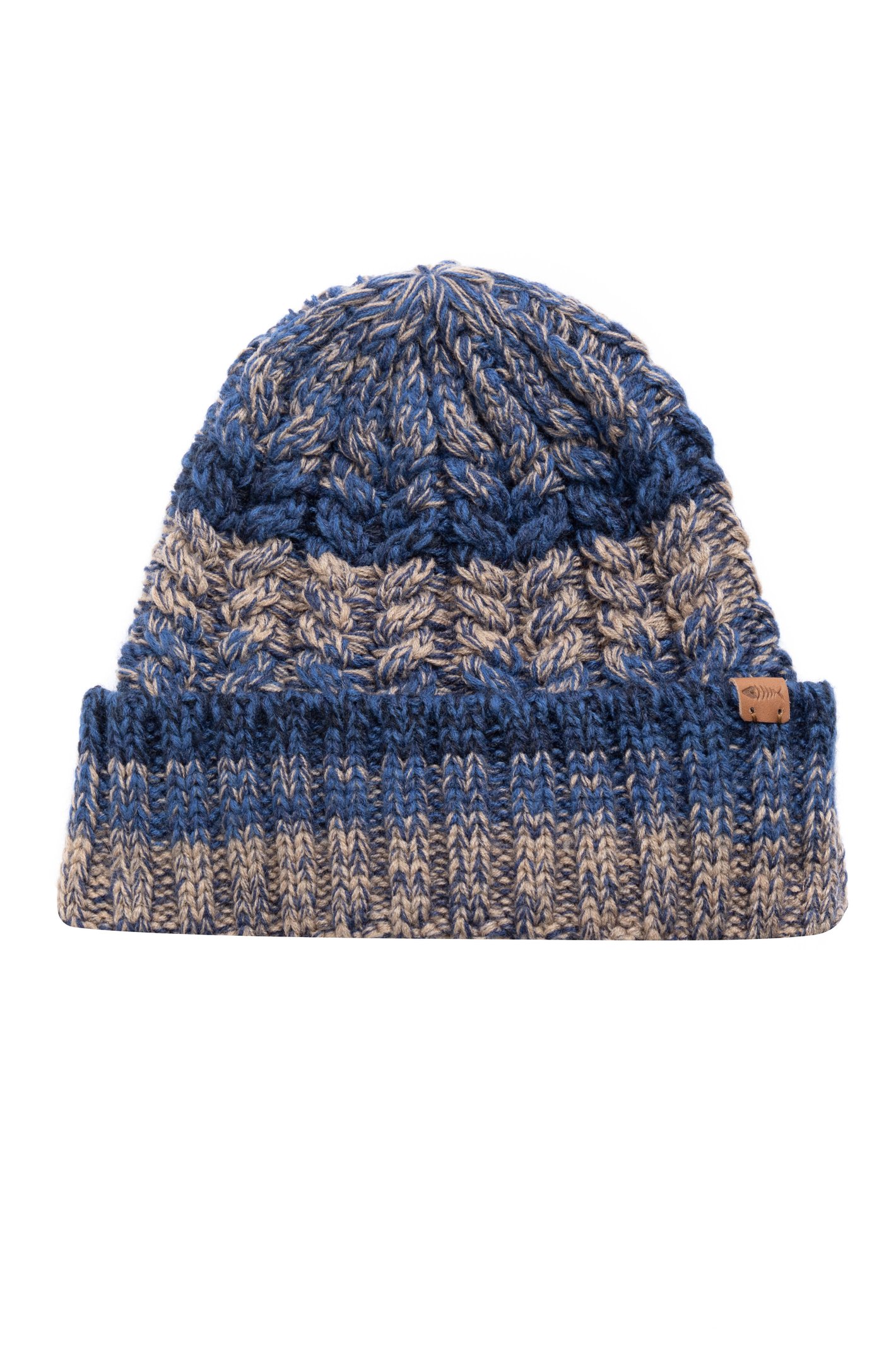 Weird Fish Exmouth Twisted Beanie Hat Navy