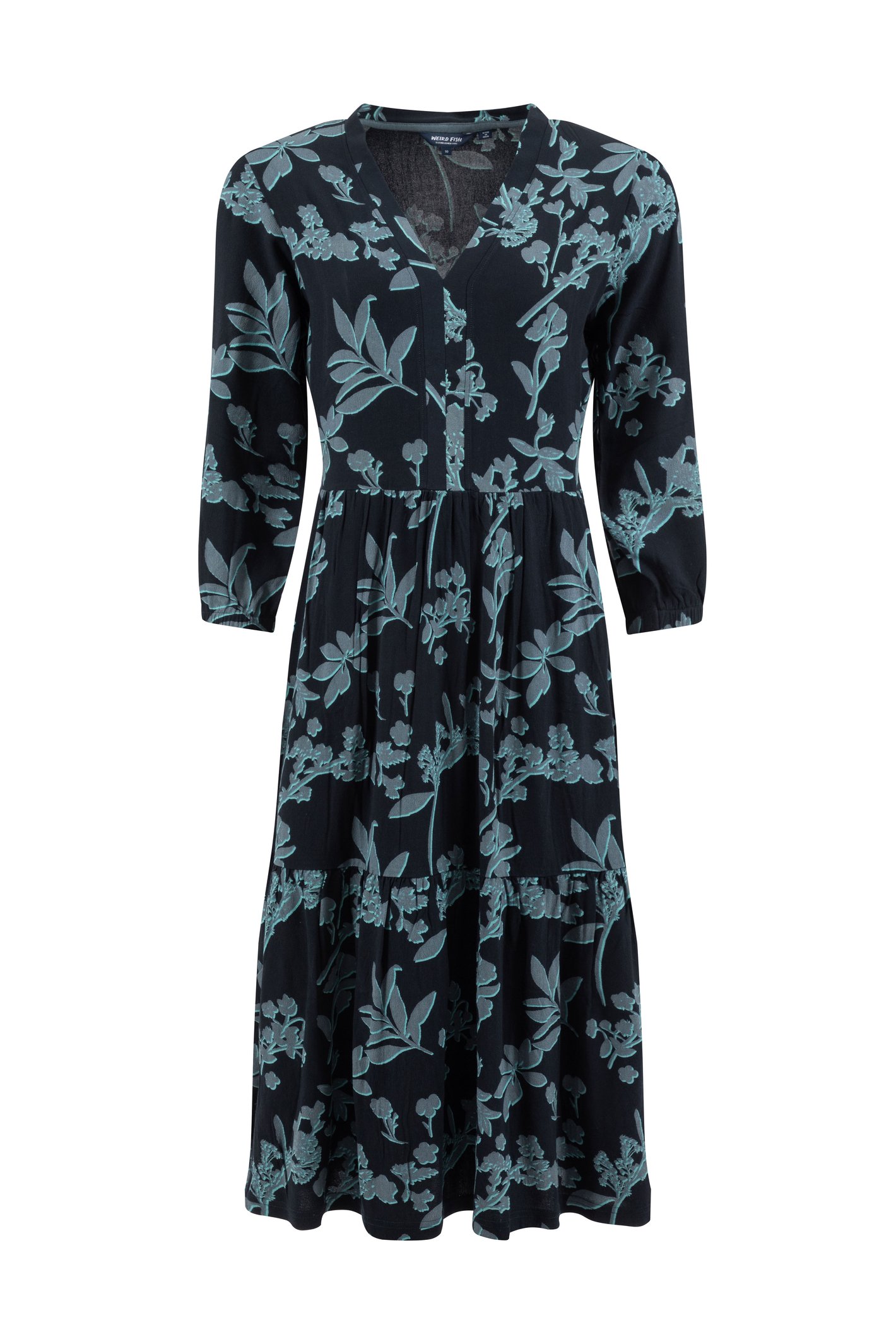 Weird Fish Gardot Viscose Printed Midaxi Dress Spring Lake