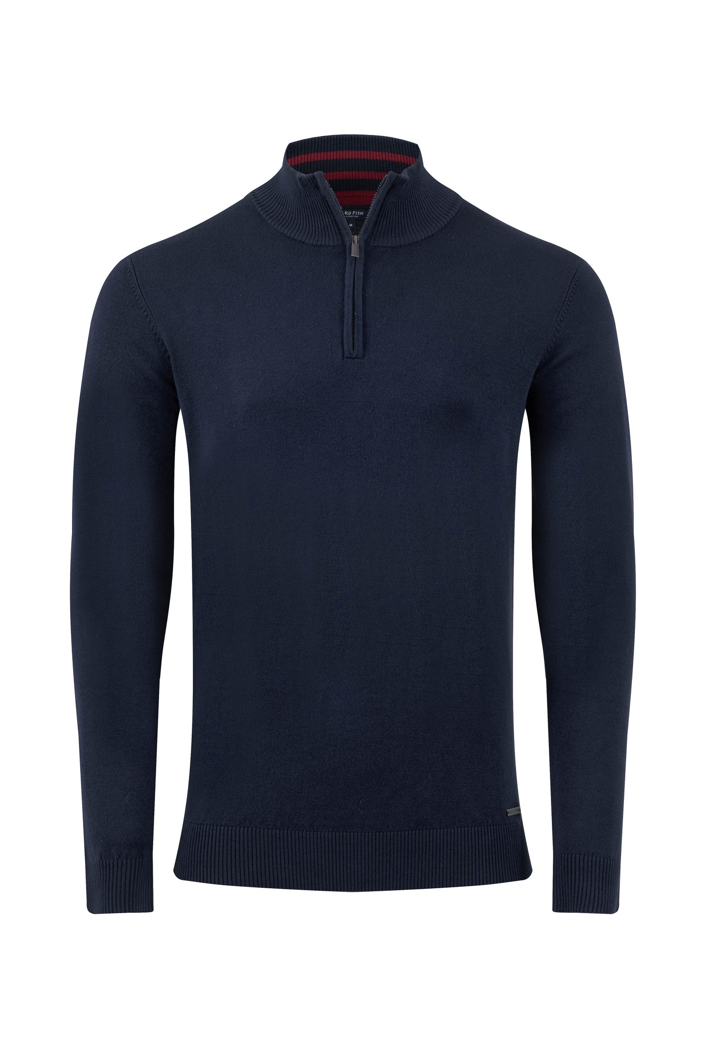Weird Fish Frederick 1/4 Zip Fine Knit Jumper Midnight