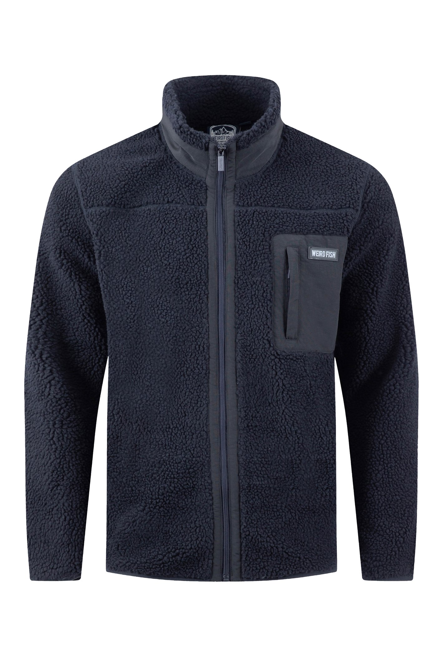 Weird Fish Fletcher Full Zip Borg Fleece Midnight