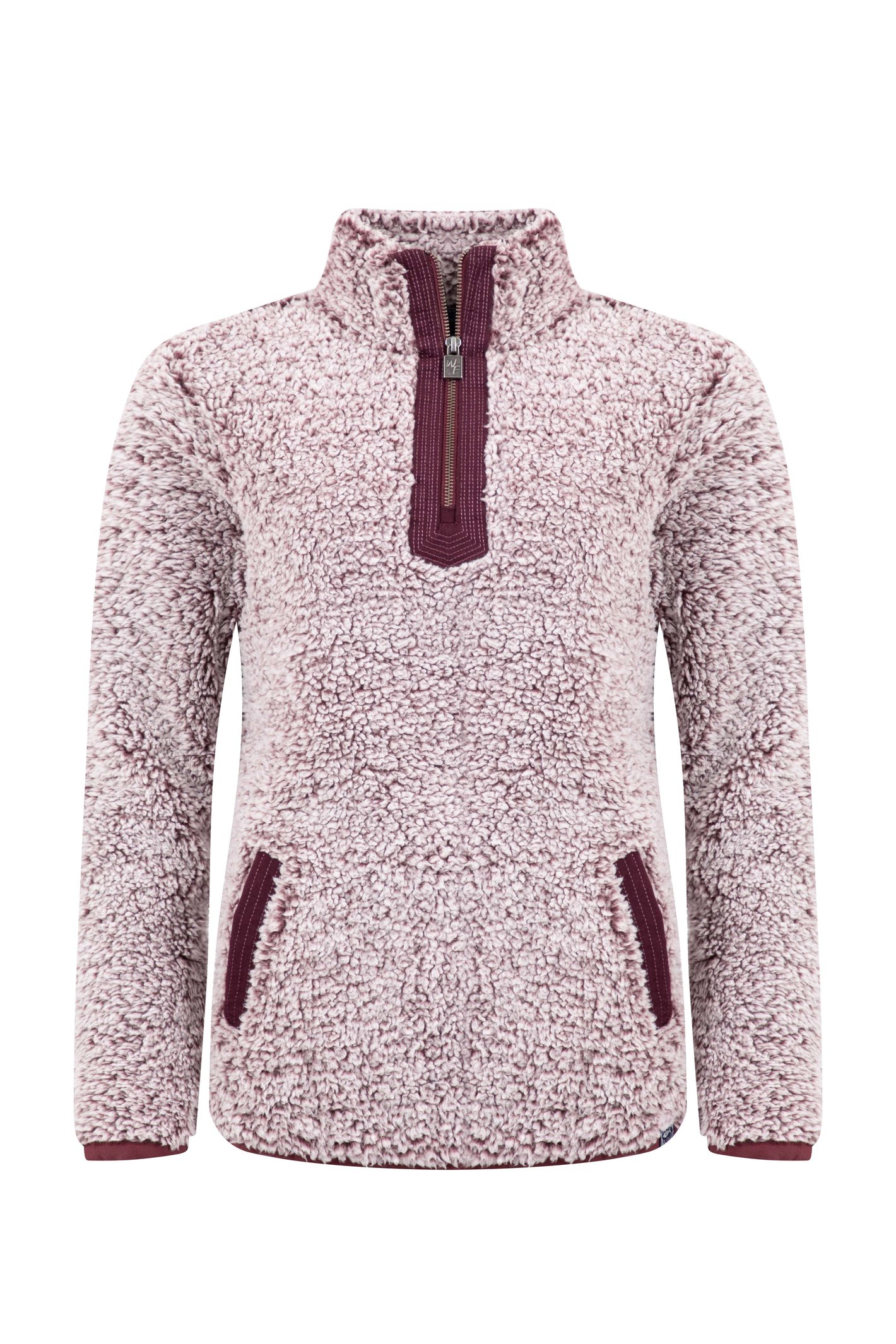 Weird Fish Madi Cosy 1/4 Zip Fleece Aubergine