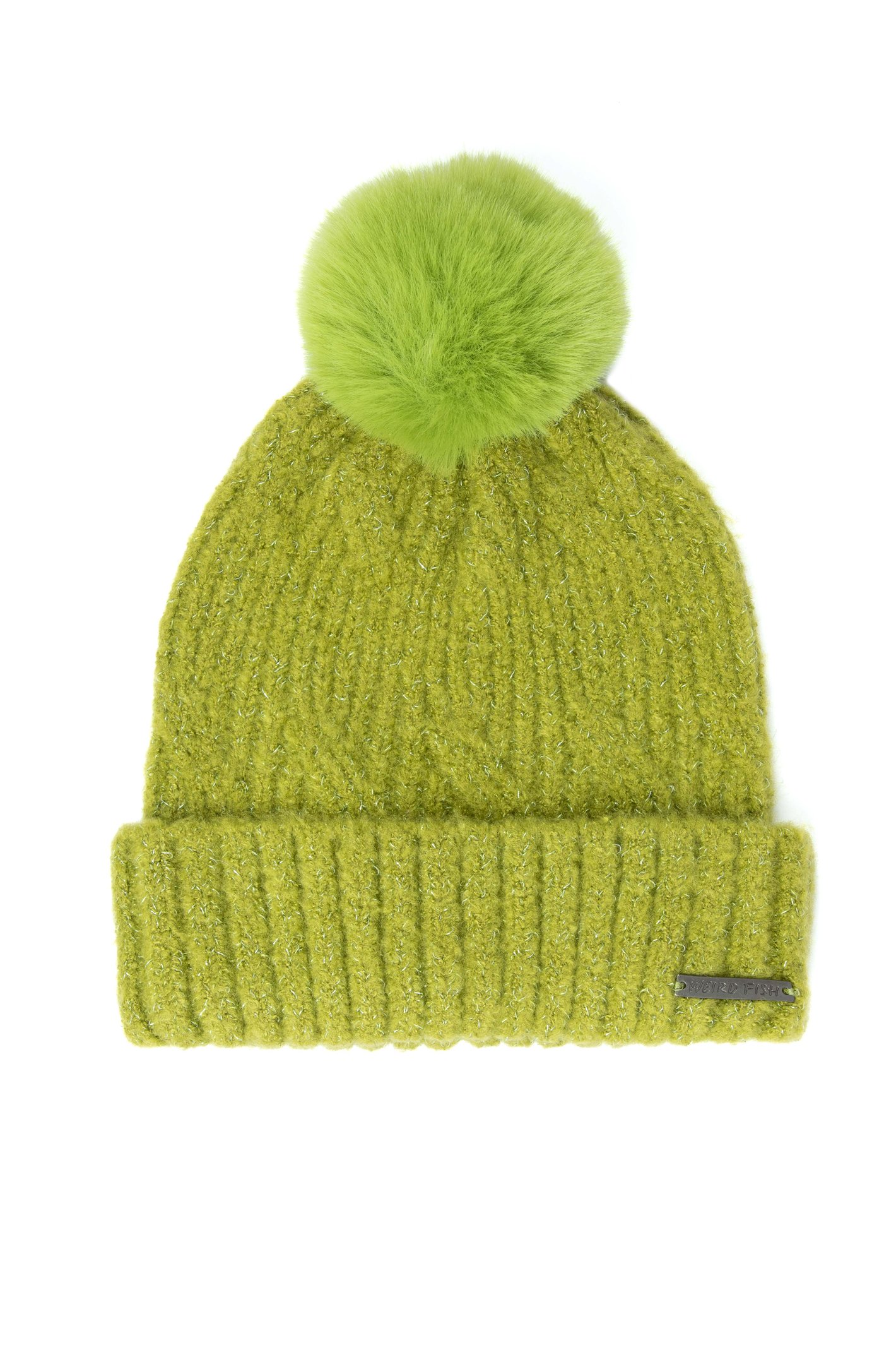 Weird Fish Blagdon Sparkle Bobble Hat Woodbine