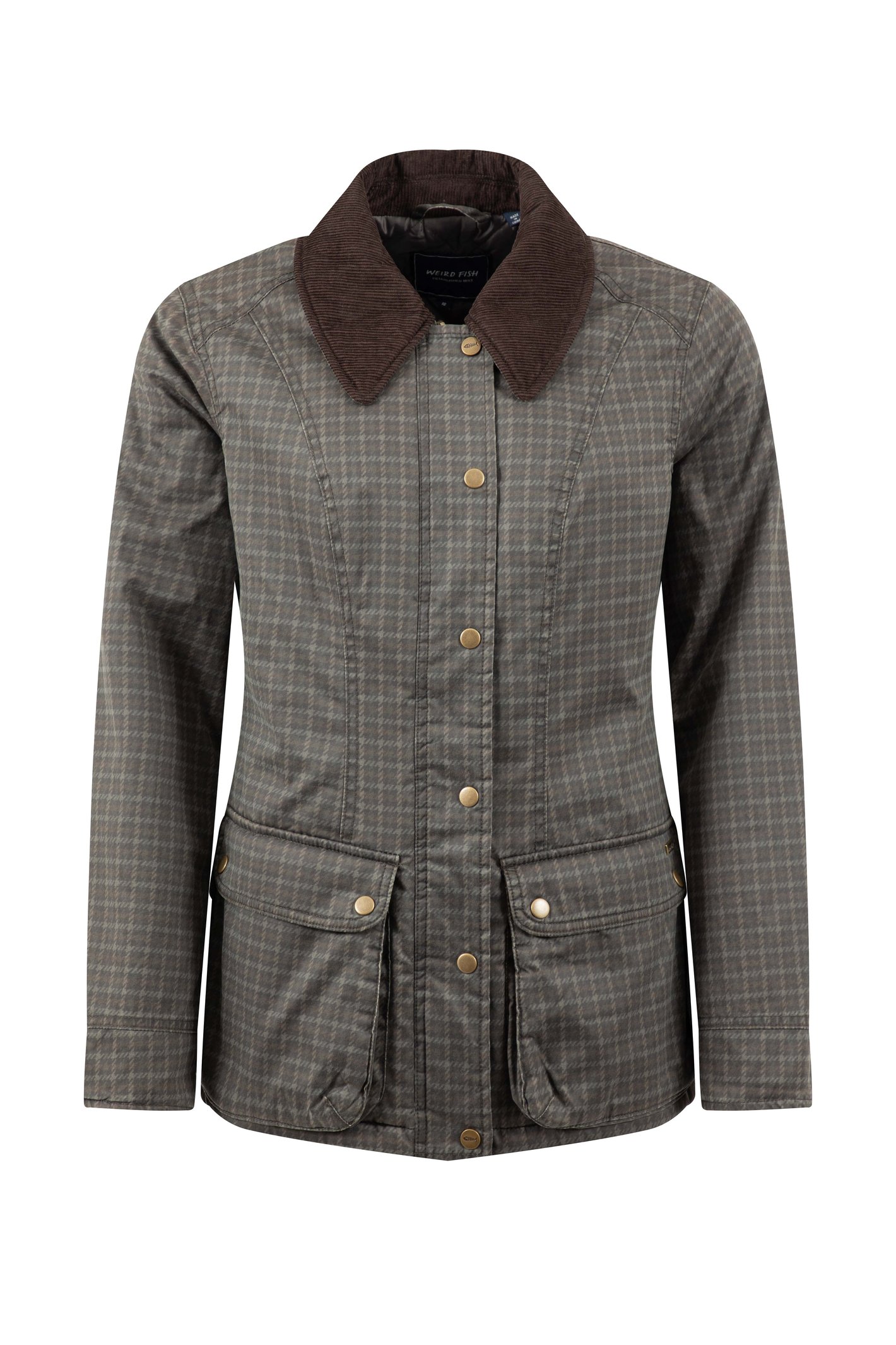 Weird Fish Osanna Printed Wadded Country Jacket Antique Tan