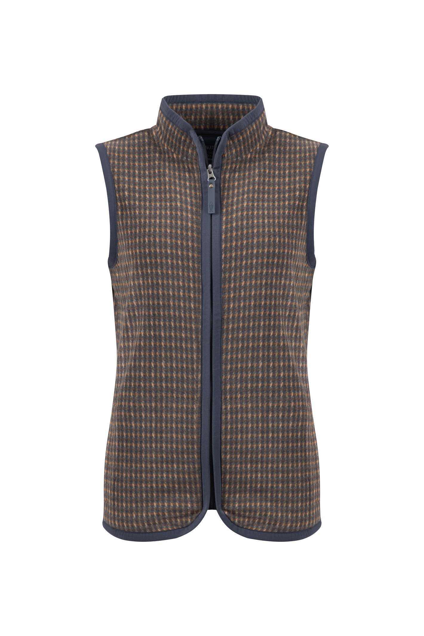 Weird Fish Giselle Printed Microfleece Gilet Brown Size 18