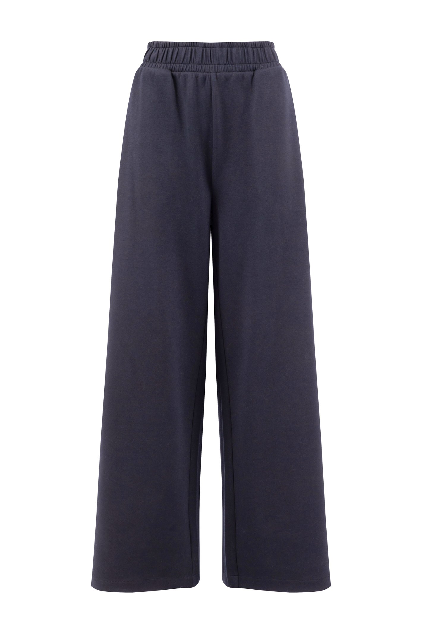 Weird Fish Ivy Jersey Wide Leg Trouser Navy