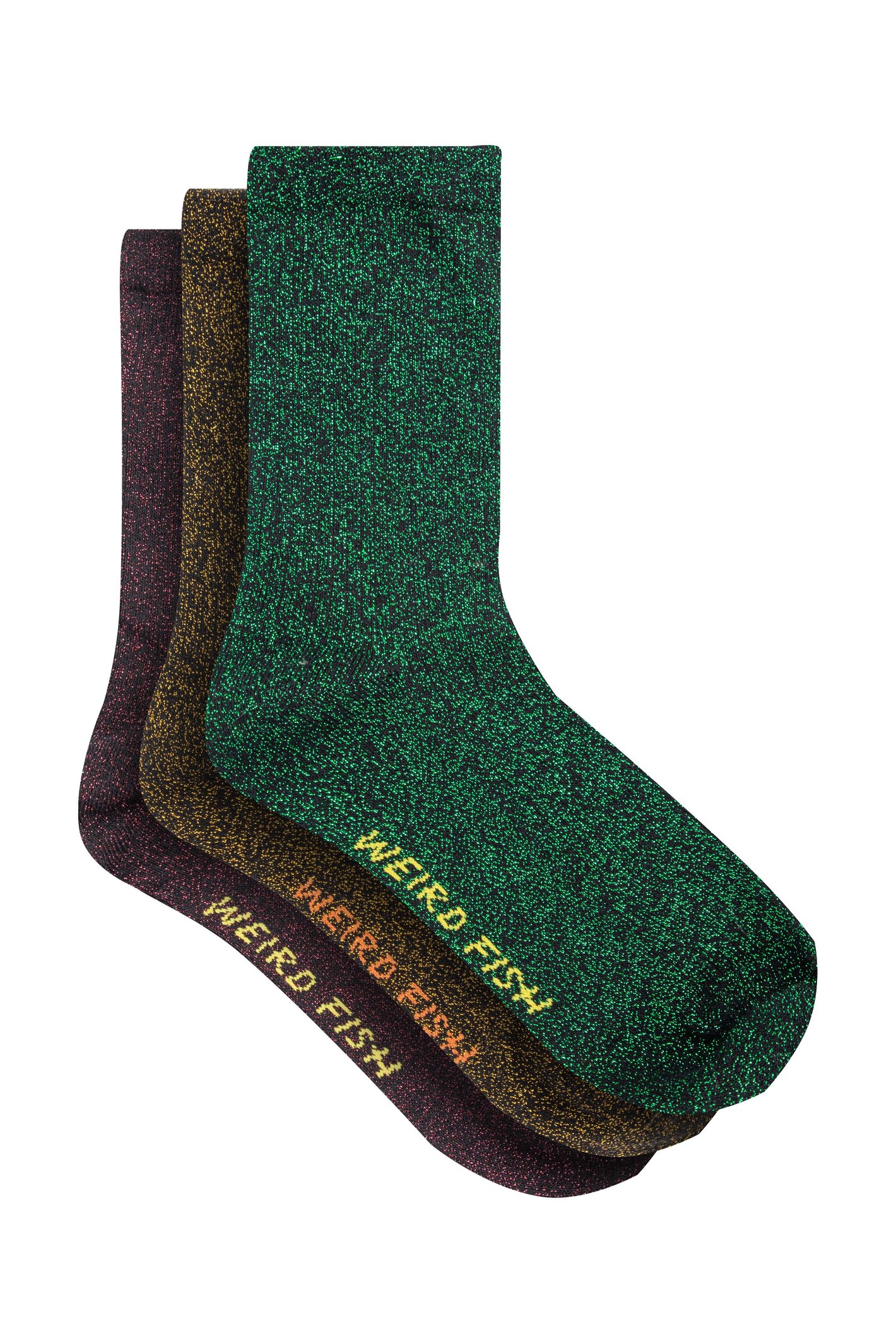 Weird Fish Electra Sparkle Ribbed Socks 3pk Multi-7