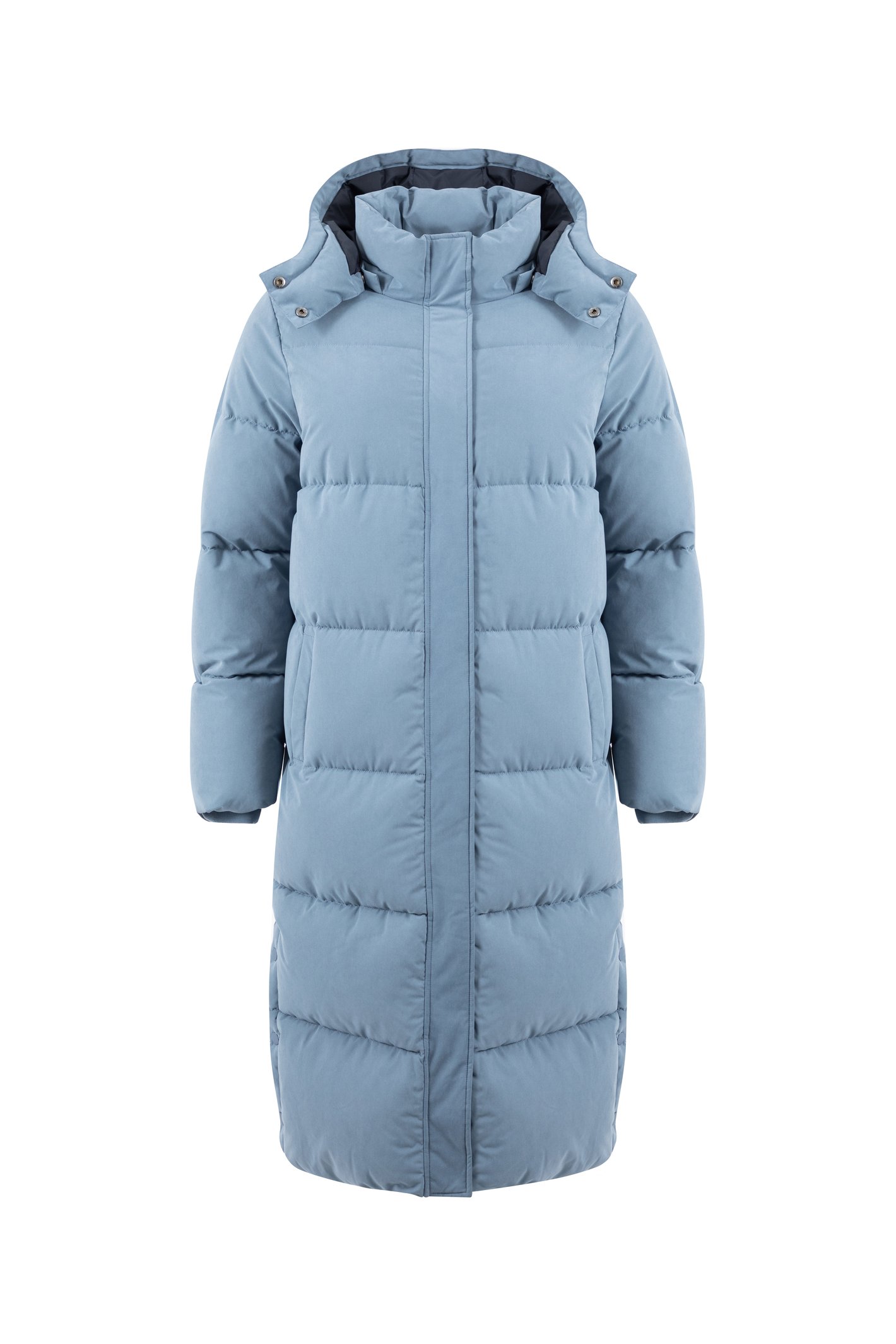 Weird Fish Kenley Heavyweight Longline Duvet Coat Lake Blue