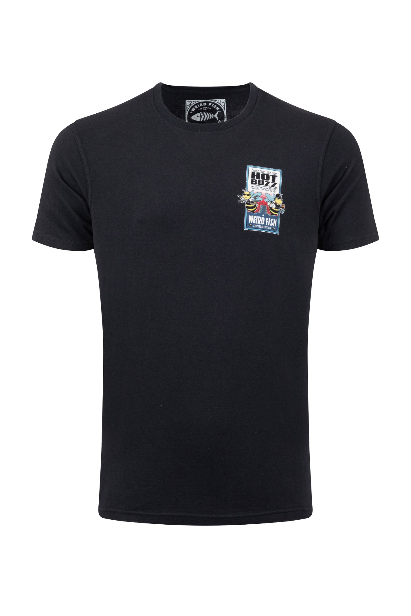 Weird Fish Hot Buzz Back Print Artist T-Shirt Black