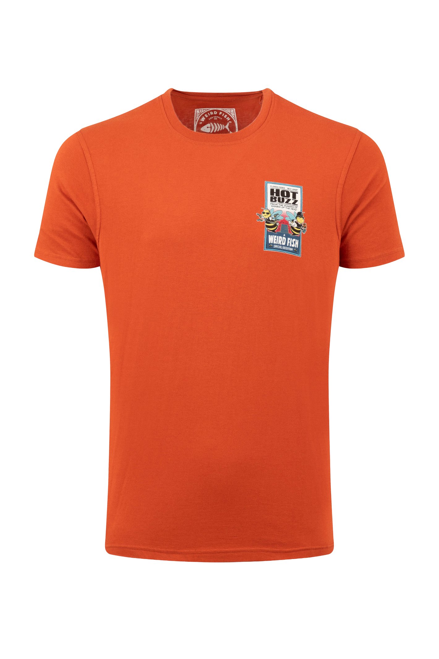 Weird Fish Hot Buzz Back Print Artist T-Shirt Rust Leaves
