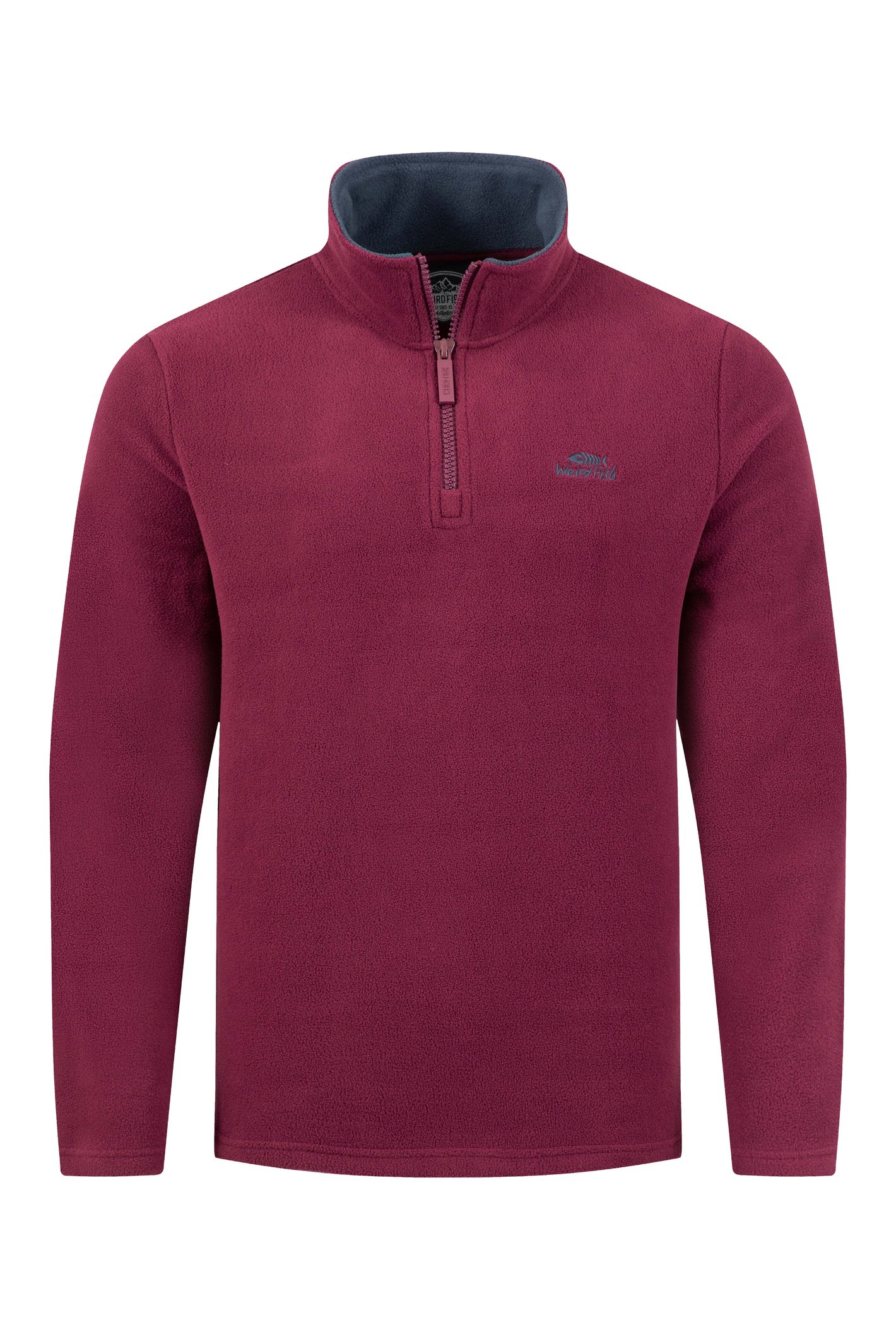 Weird Fish Gene 1/4 Zip Microfleece Antique Cherry