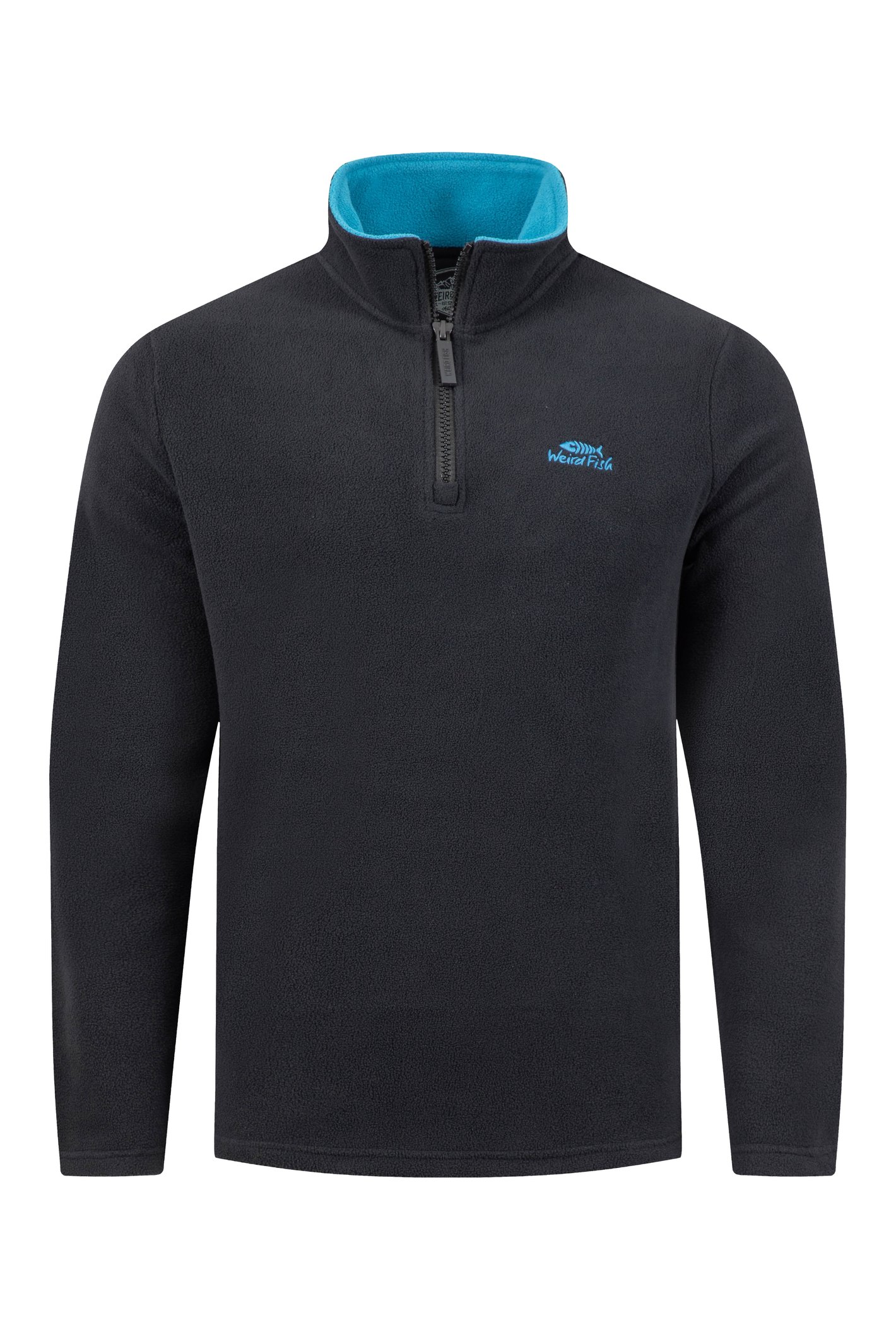 Weird Fish Gene 1/4 Zip Microfleece Black