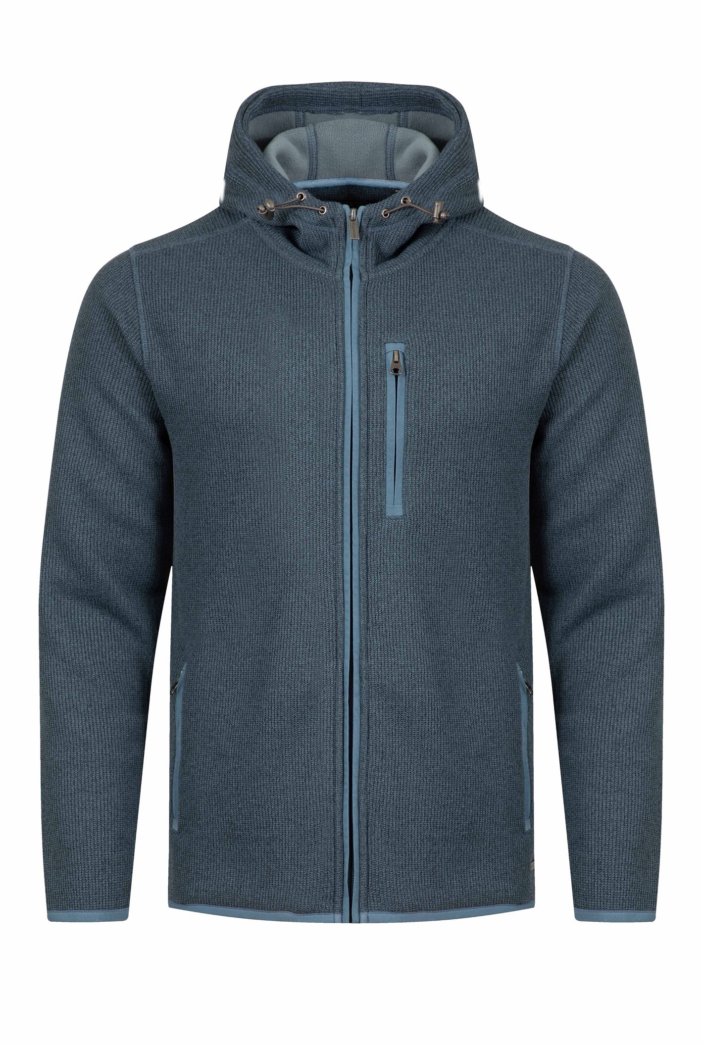 Weird Fish Lockie Full Zip Bonded Fleece Hoodie Blue Mirage
