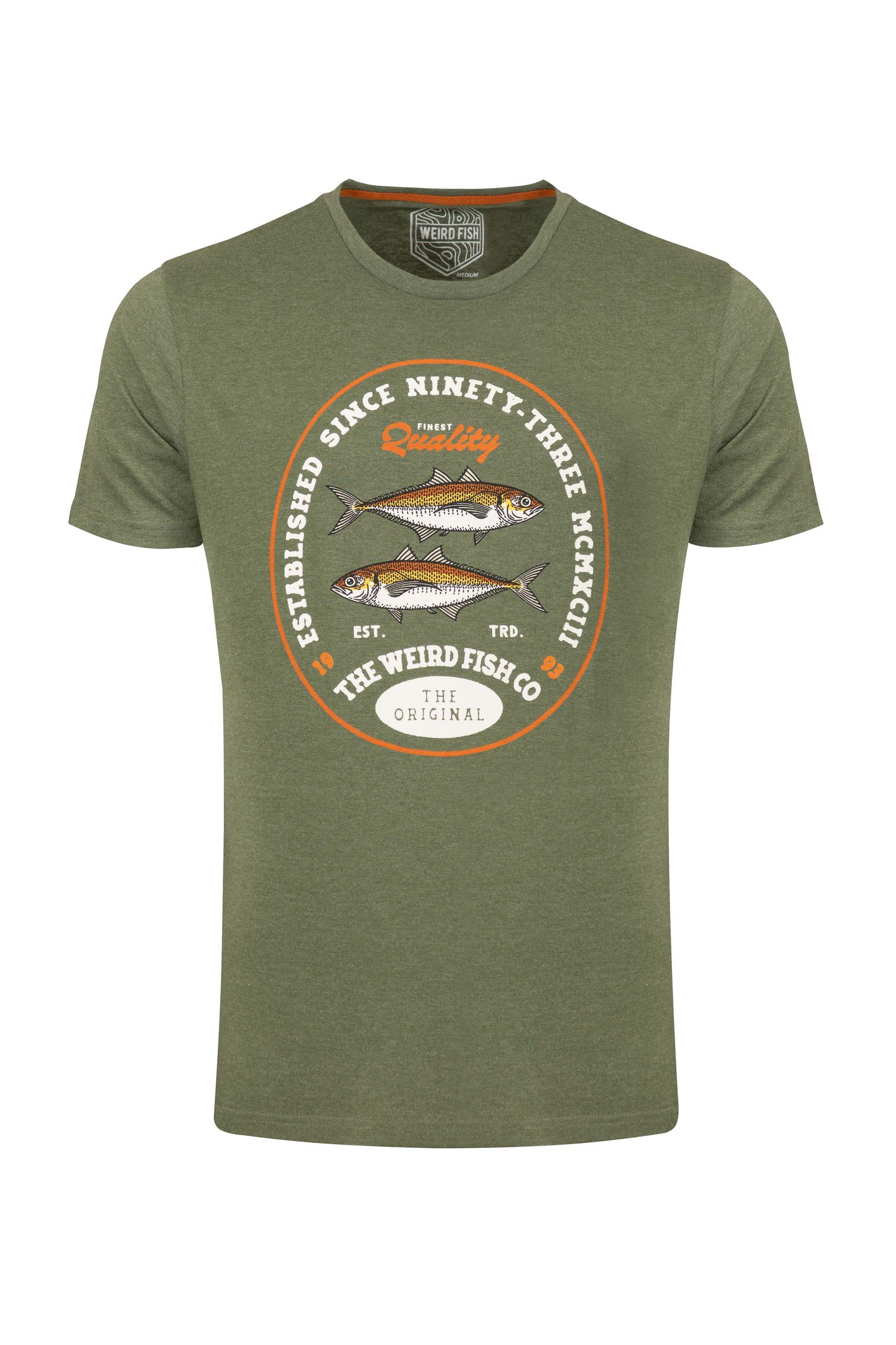 Weird Fish Fish Stamp Front Print Graphic T-Shirt Basil