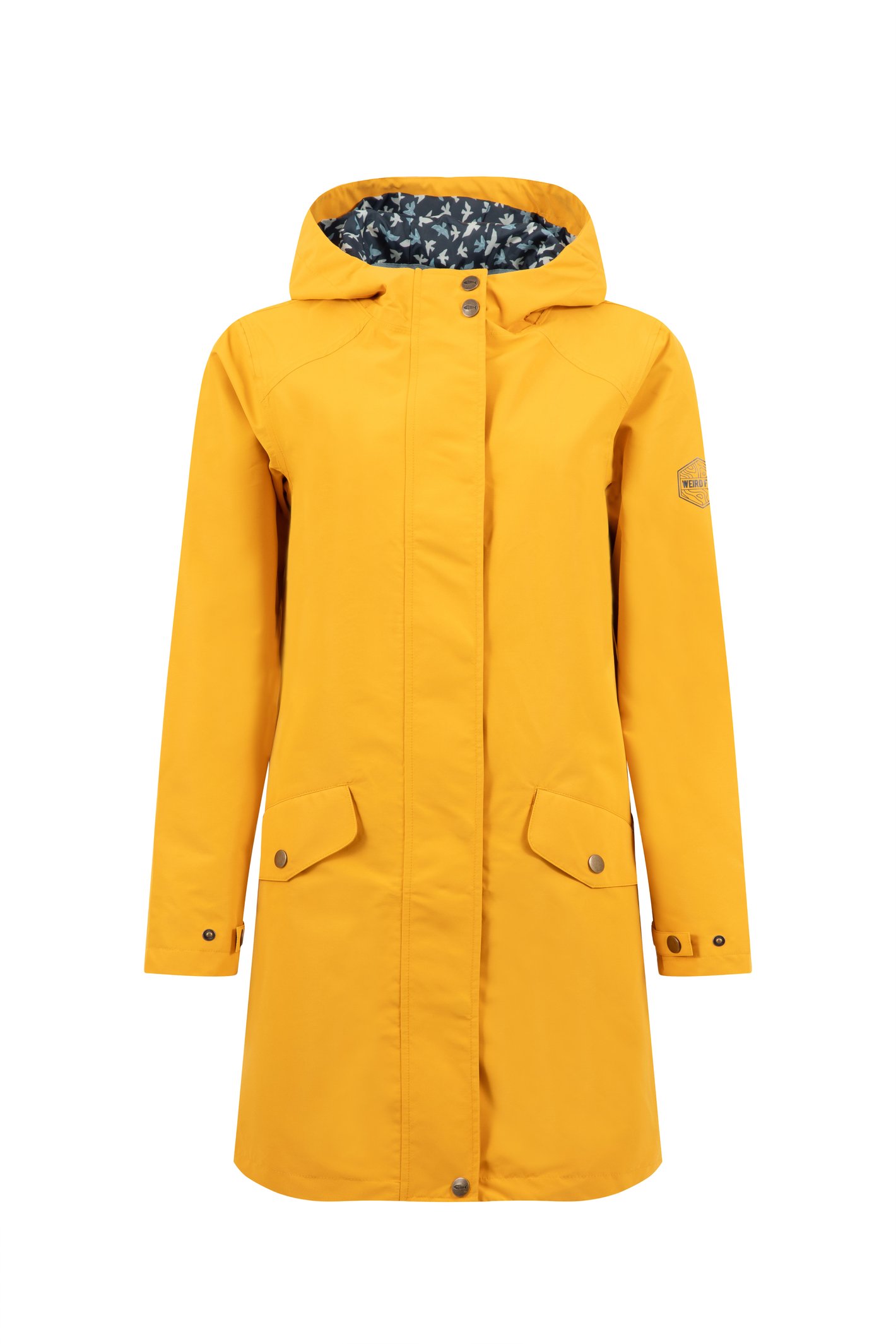 Weird Fish Delara Waterproof Jacket Mustard
