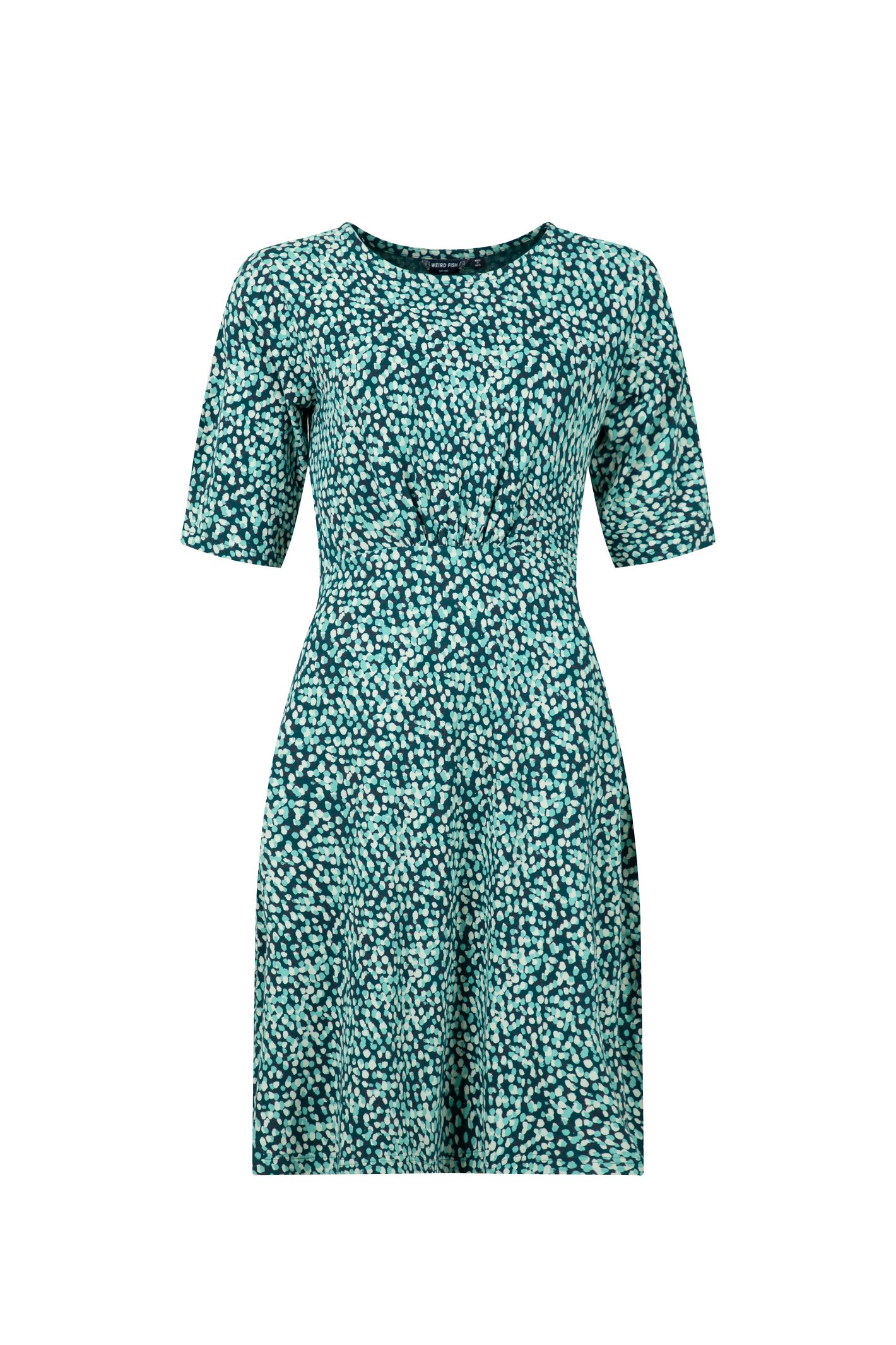 Weird Fish Cassandra Jersey Swing Dress Deep Teal