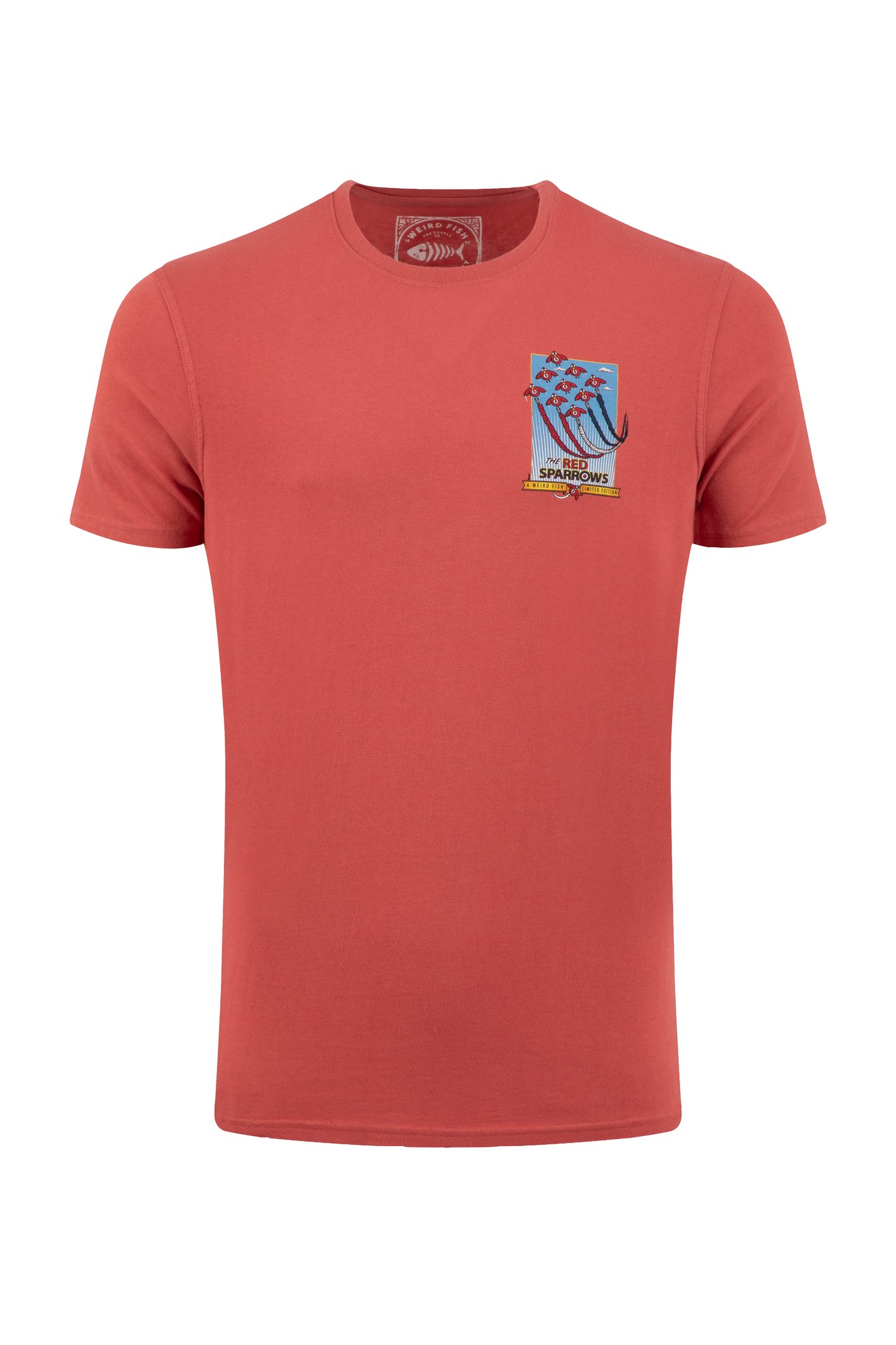 Weird Fish Red Sparrows Back Print Artist T-Shirt Nantucket