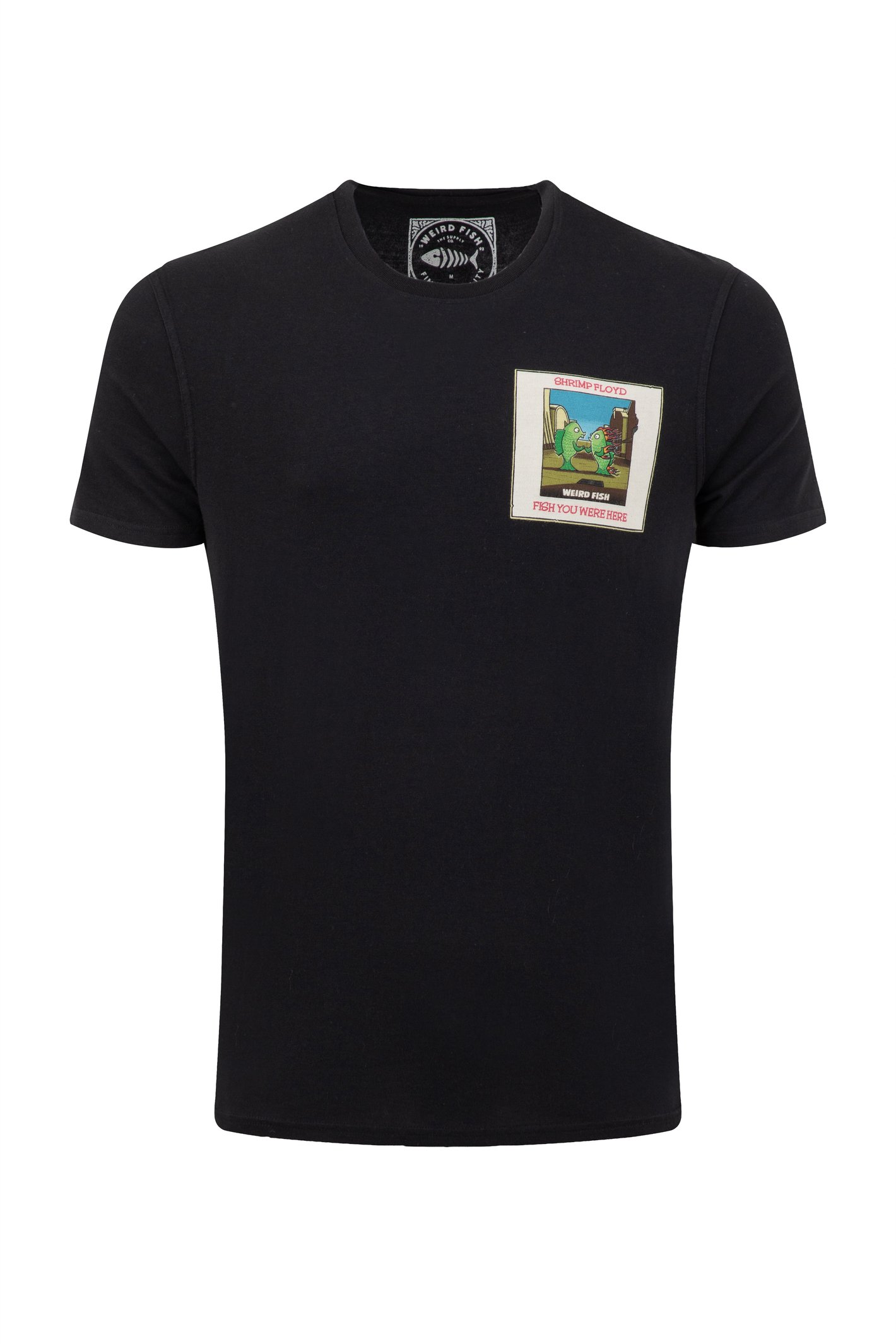 Weird Fish Fish You Were Here Back Print Artist T-Shirt Black