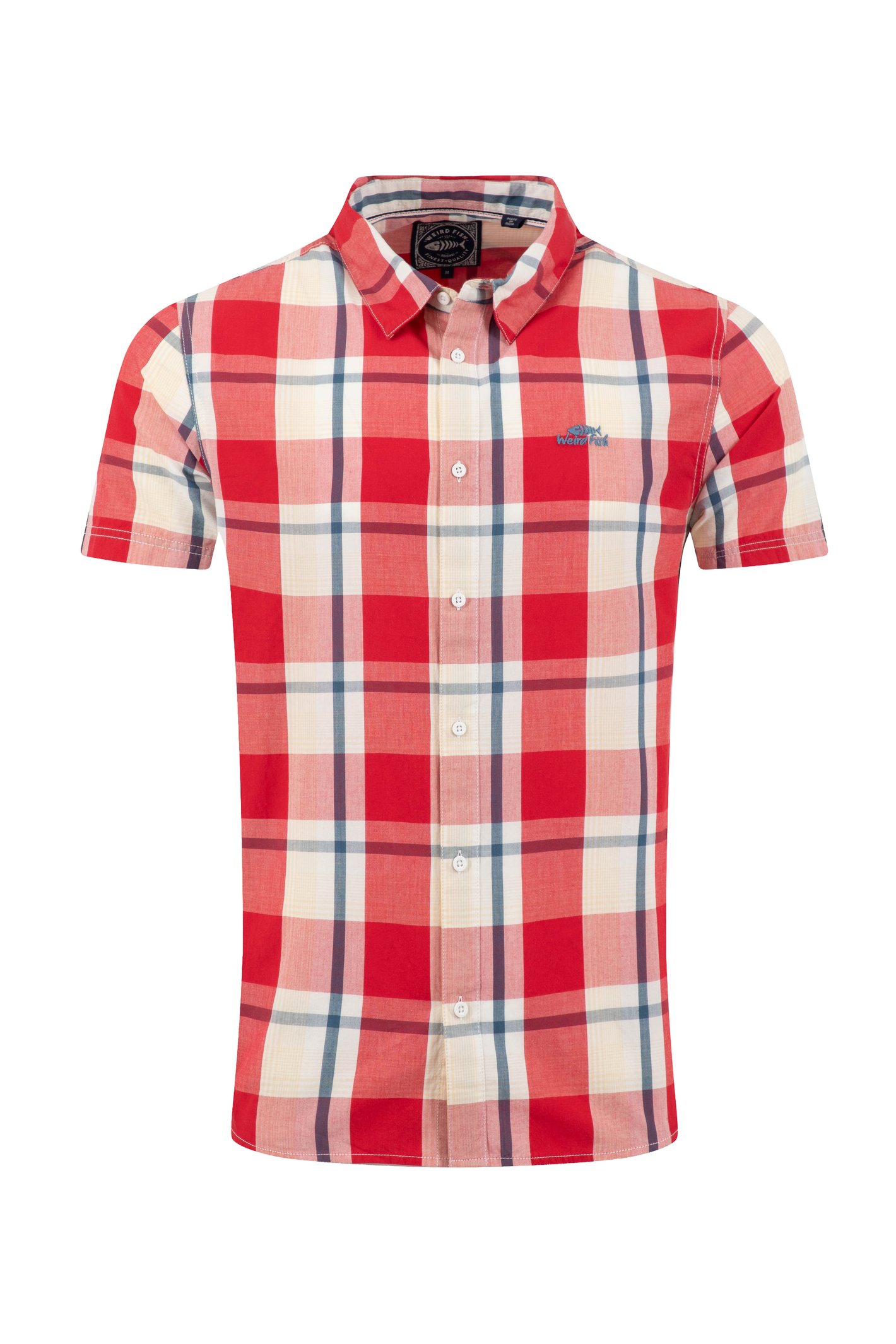 Weird Fish Judd Short Sleeve Check Shirt Nantucket