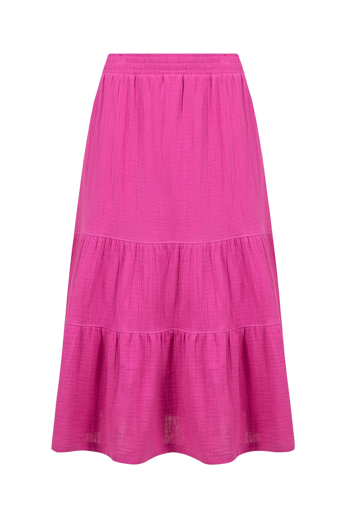 Weird Fish Lathika Double Cloth Tiered Midi Skirt Gerbera Size 20