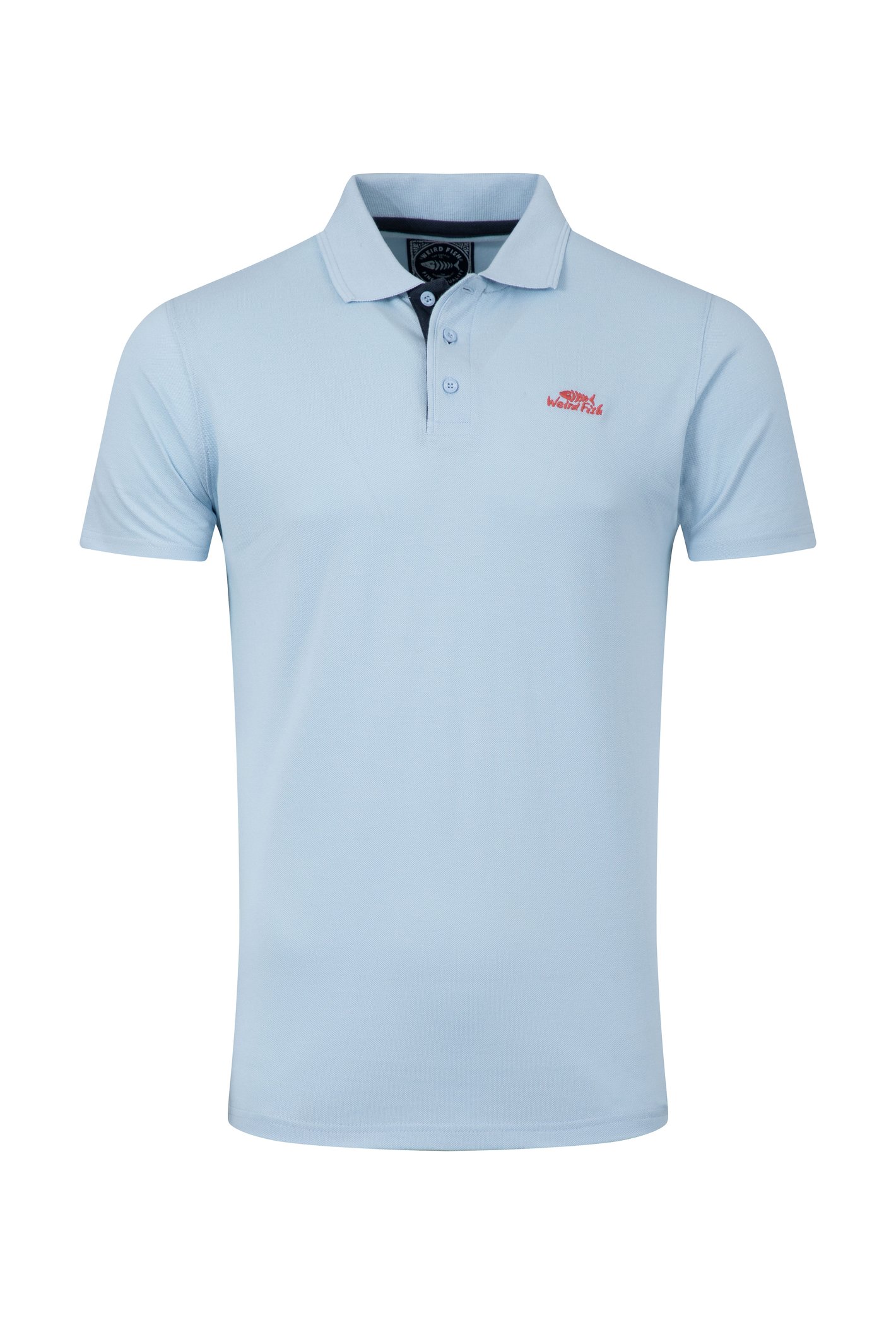 Weird Fish Miles Pique Polo Shirt Skyway