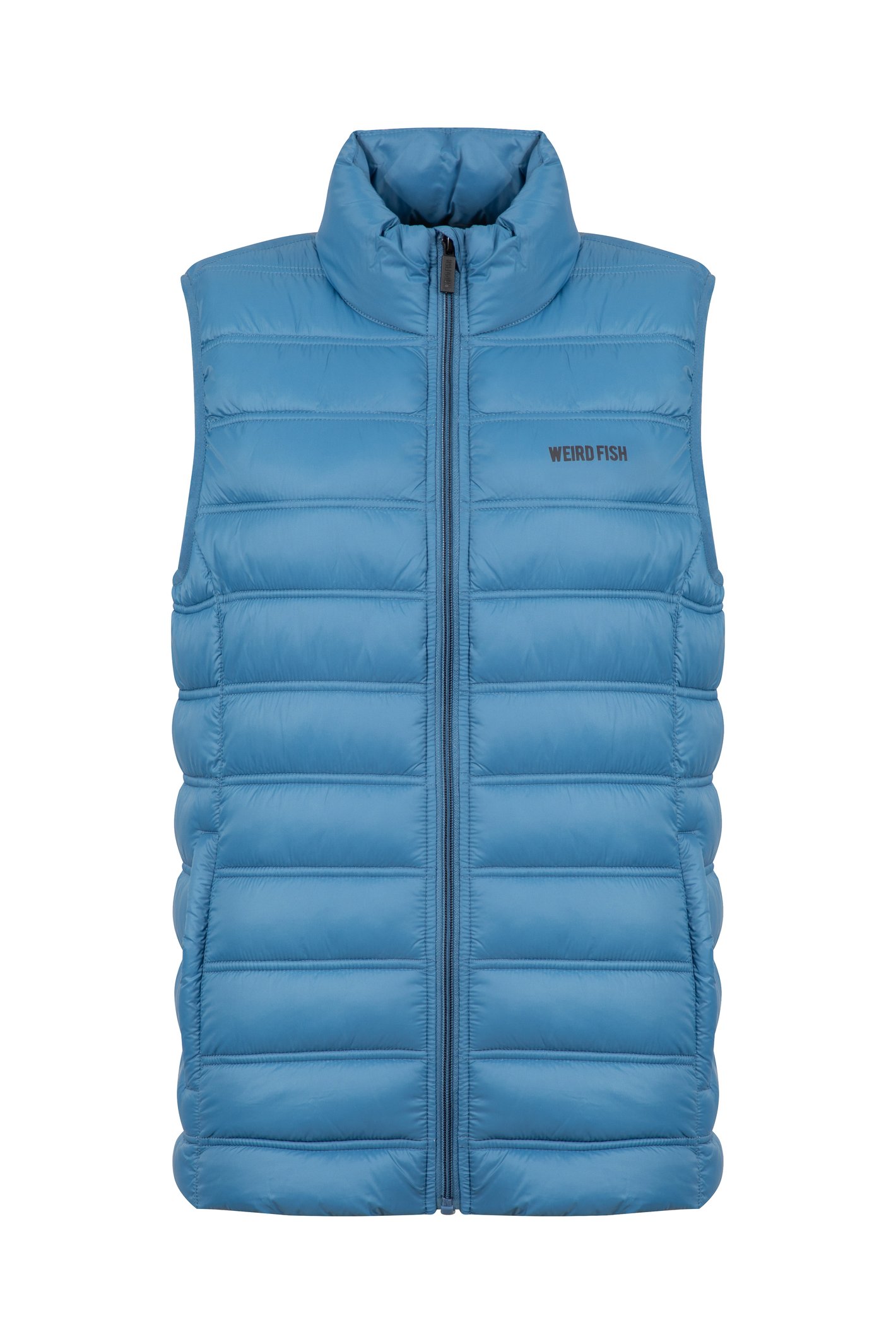 Weird Fish Atissa Lightweight Padded Gilet Washed Blue
