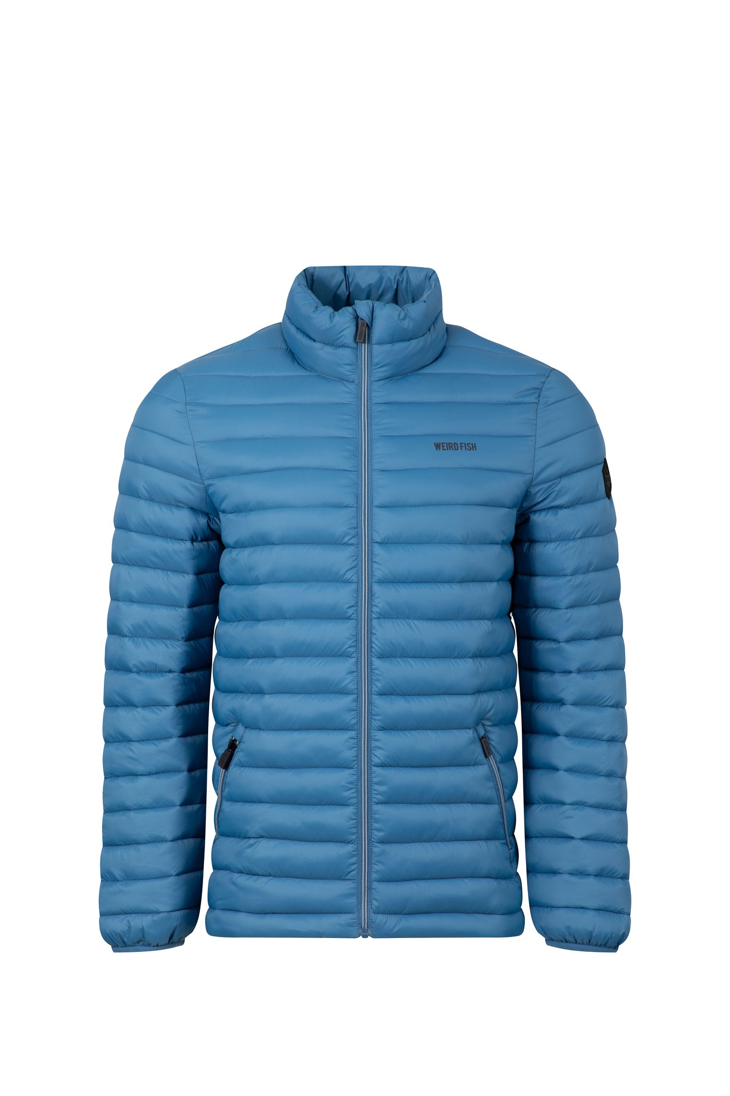 Weird Fish Crantock Lightweight Showerproof Padded Jacket Washed Blue