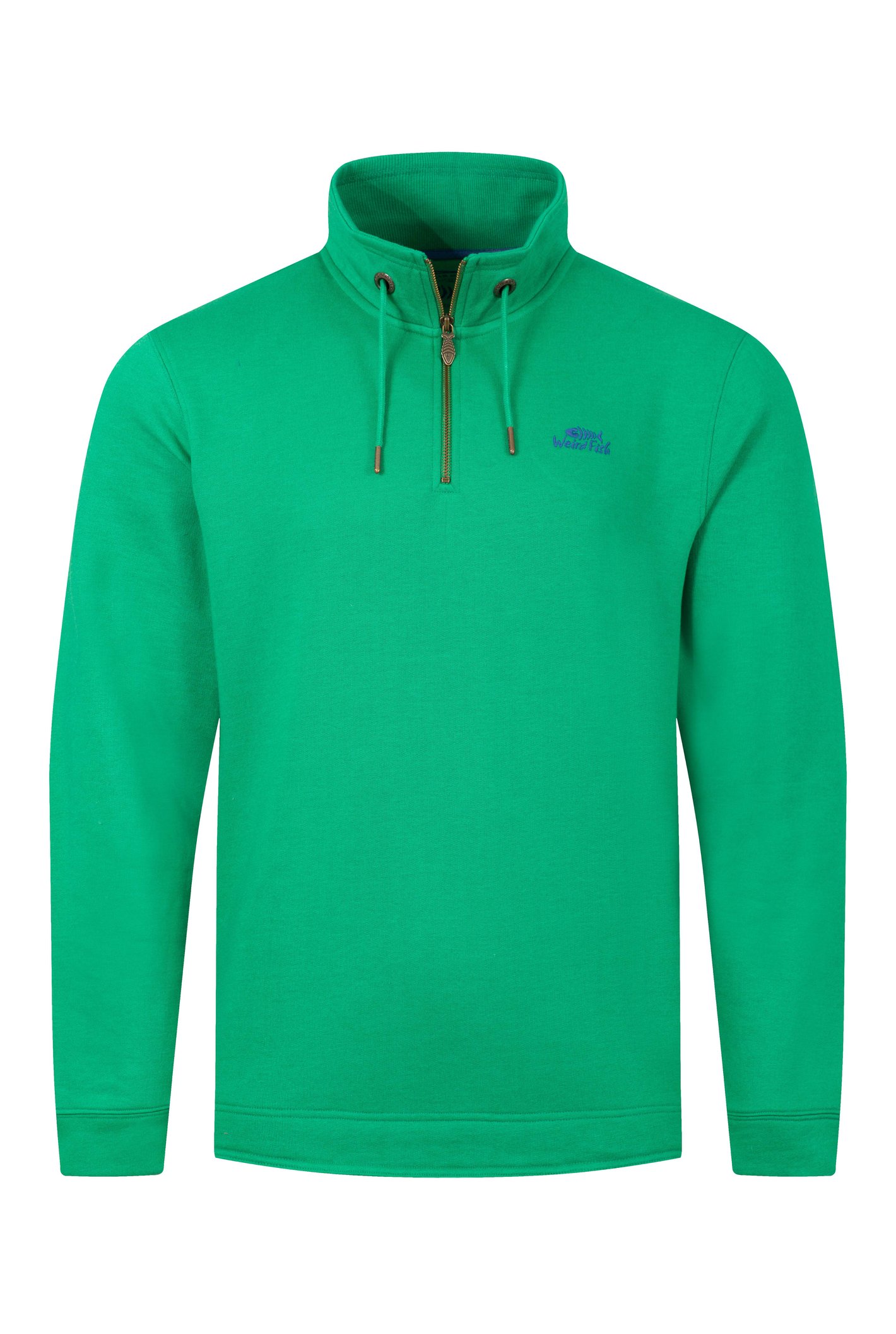 Weird Fish Brampton 1/4 Zip Sweatshirt Heritage Green