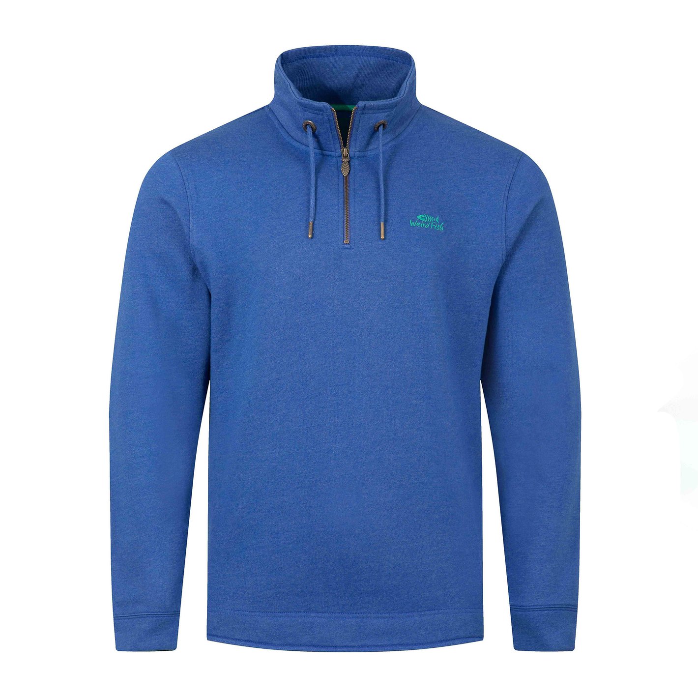 Weird Fish Brampton 1/4 Zip Sweatshirt Mazarine Blue