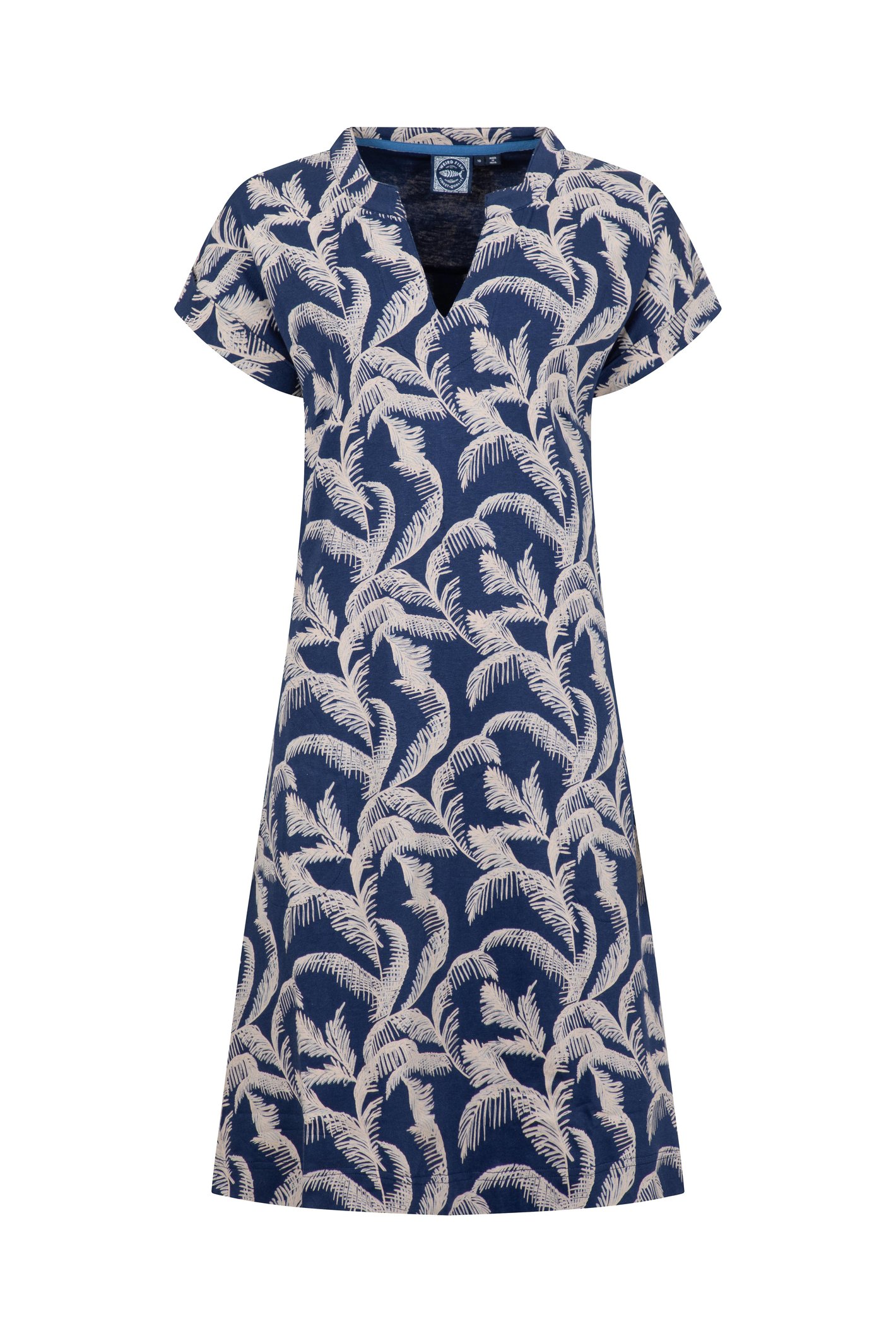 Weird Fish Suffolks Printed Jersey Dress Ink