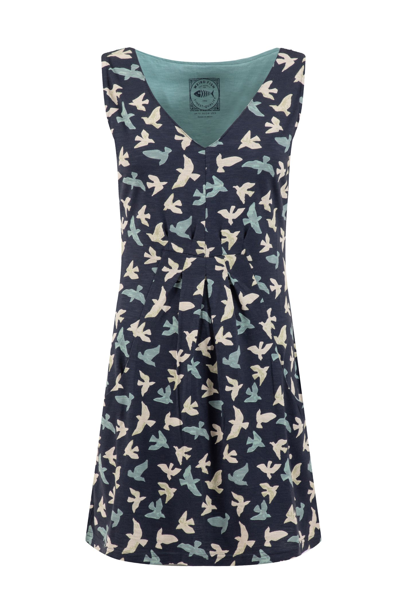 Weird Fish Indus Printed Jersey Tunic Midnight