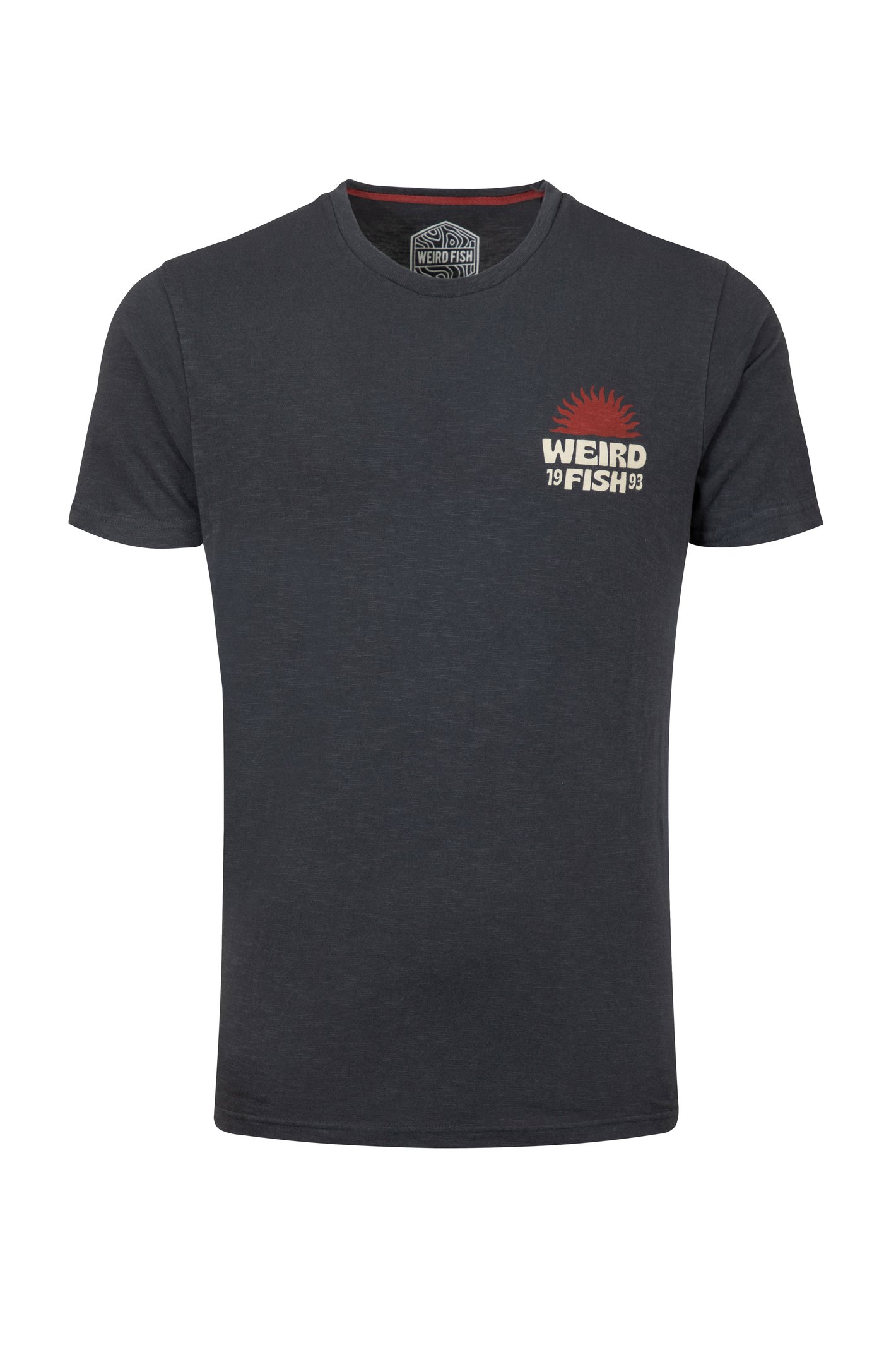 Weird Fish Sun Beam Back Print Graphic T-Shirt Coal