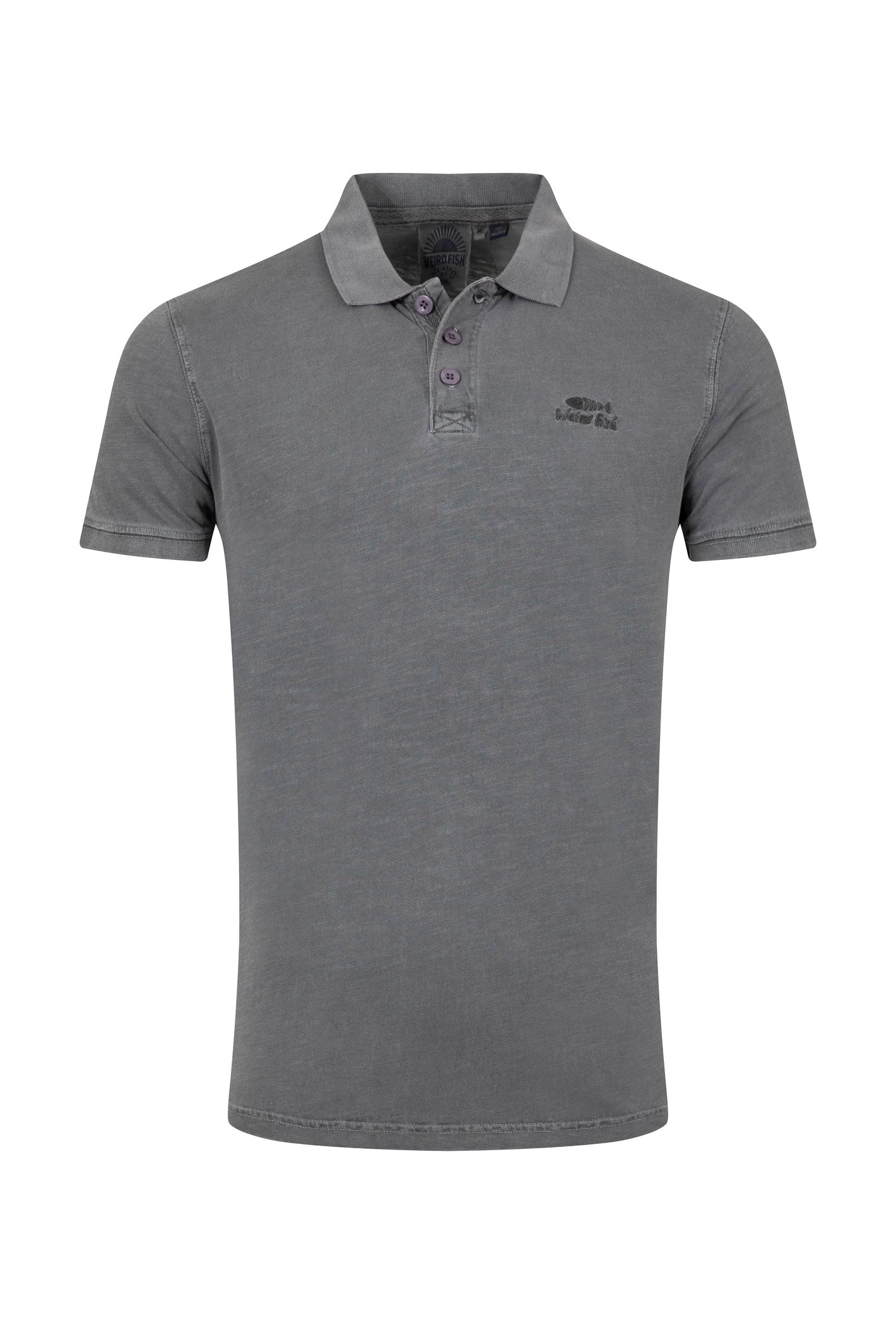 Weird Fish Indy Slub Polo Shirt Coal