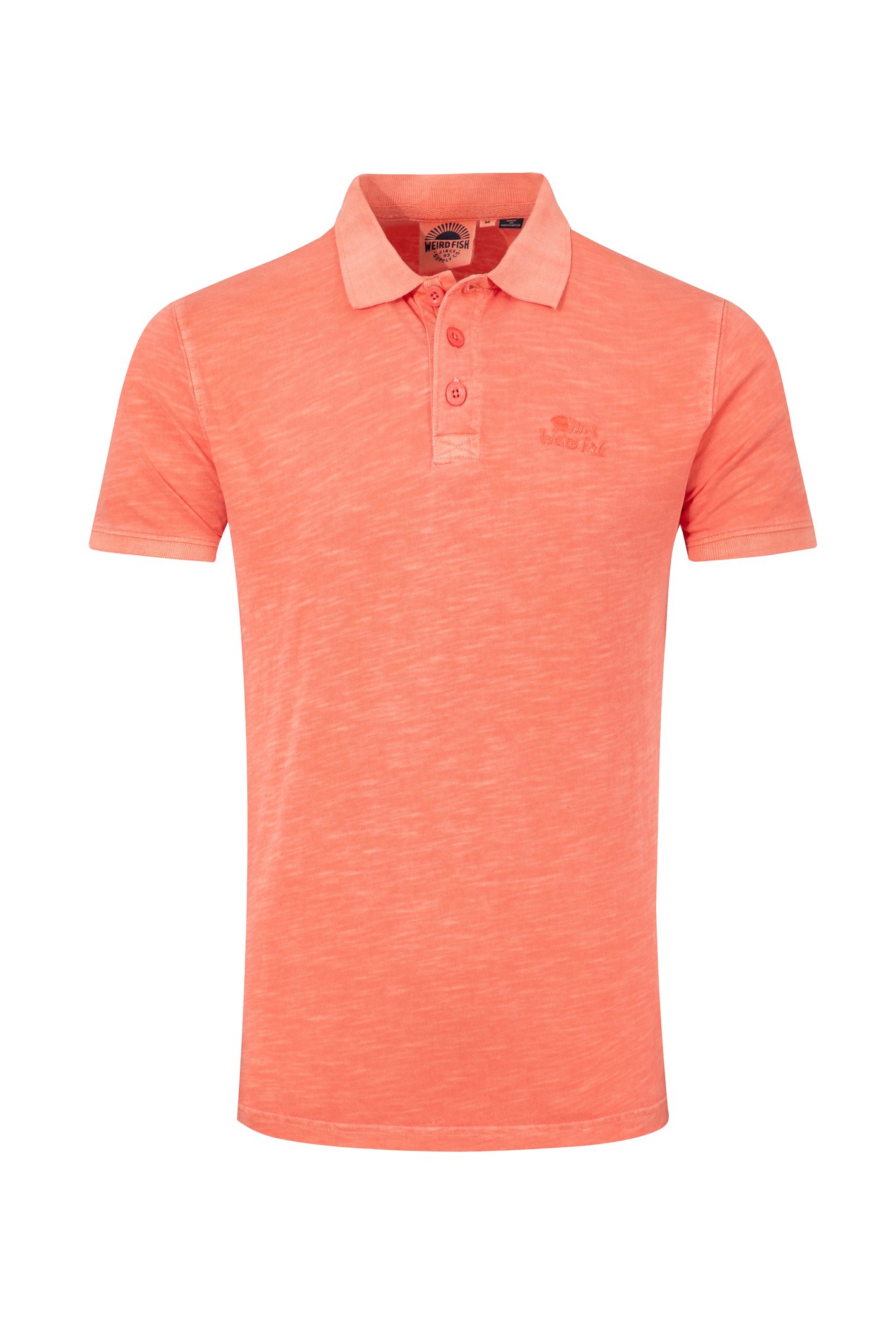 Weird Fish Indy Slub Polo Shirt Dark Coral