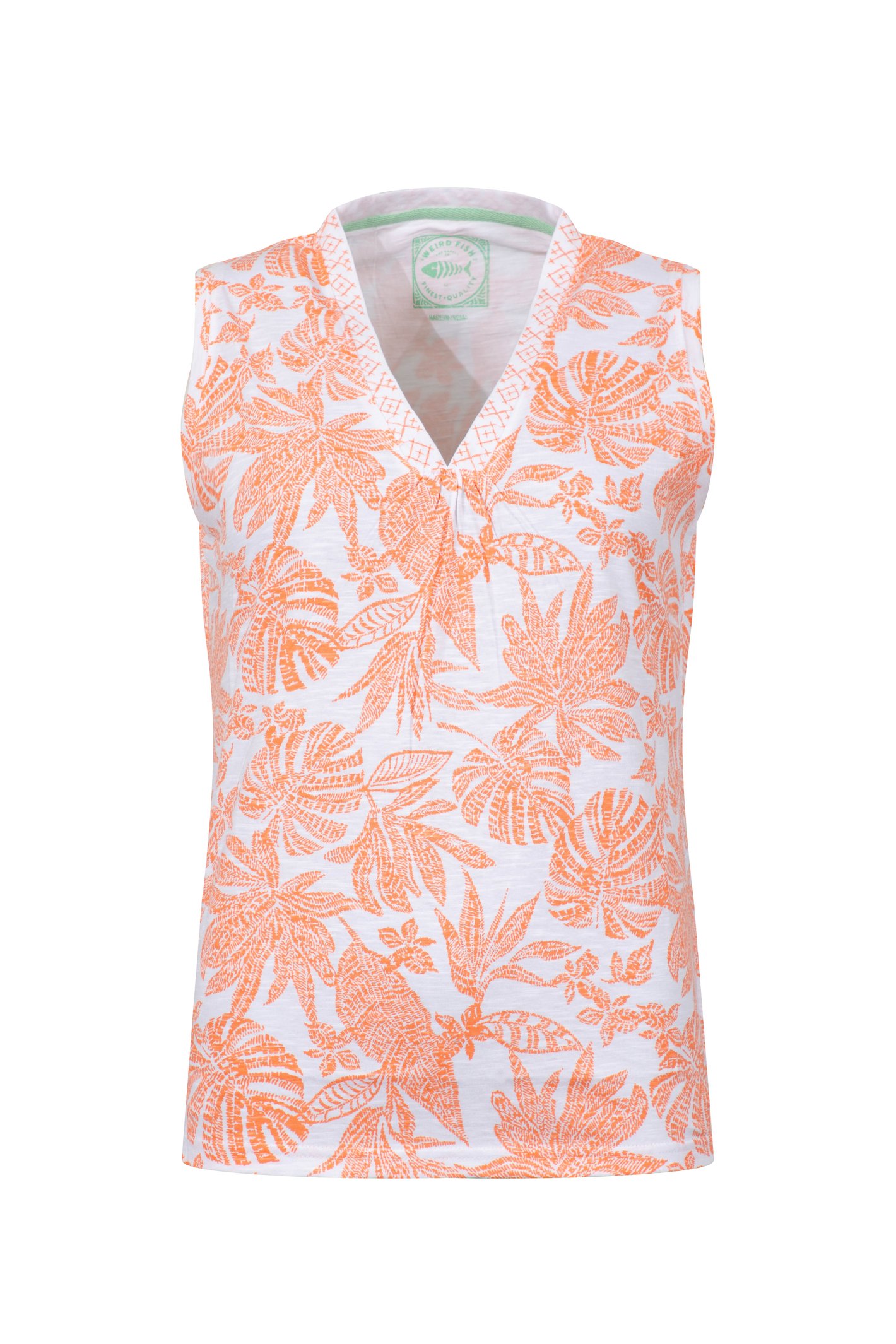 Weird Fish Nonno Printed Jersey Vest Sorbet