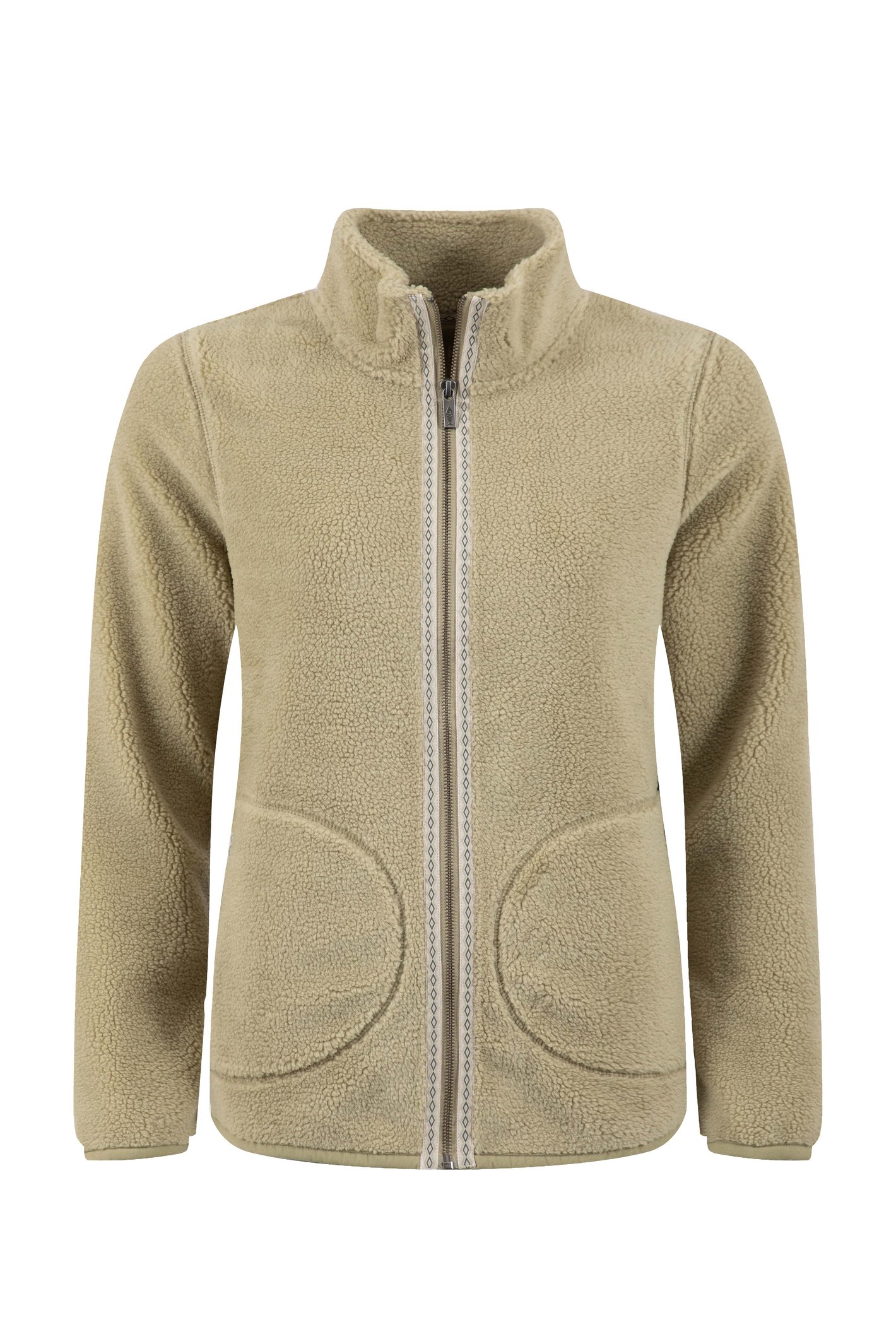 Weird Fish Lucille Lightweight Full Zip Borg Fleece Laurel Green