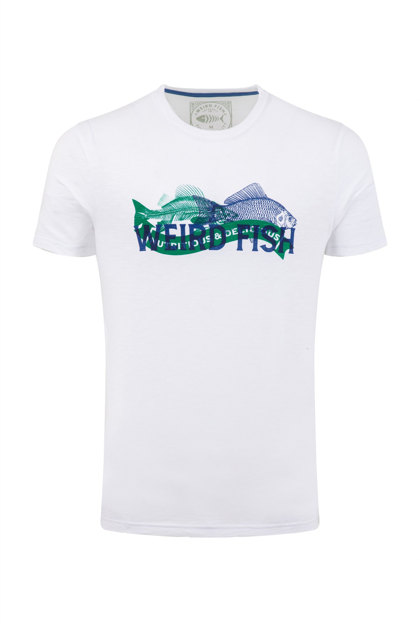 Weird Fish Fishmonger Front Print Graphic T-Shirt White