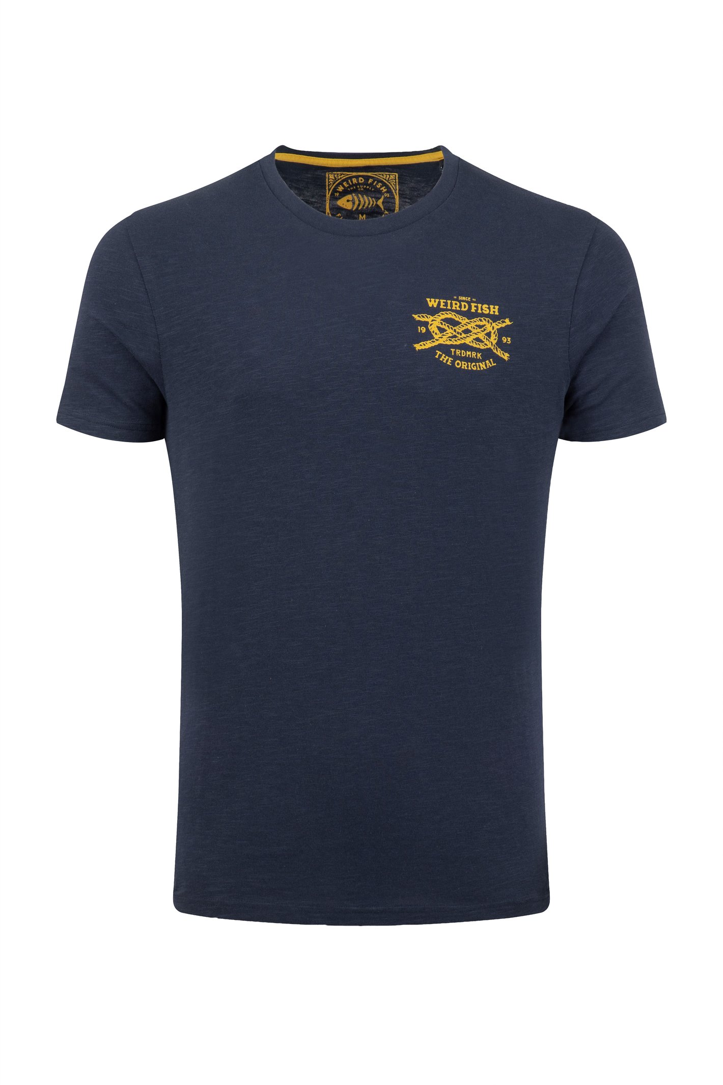 Weird Fish Uphaul Back Print Graphic T-Shirt Navy