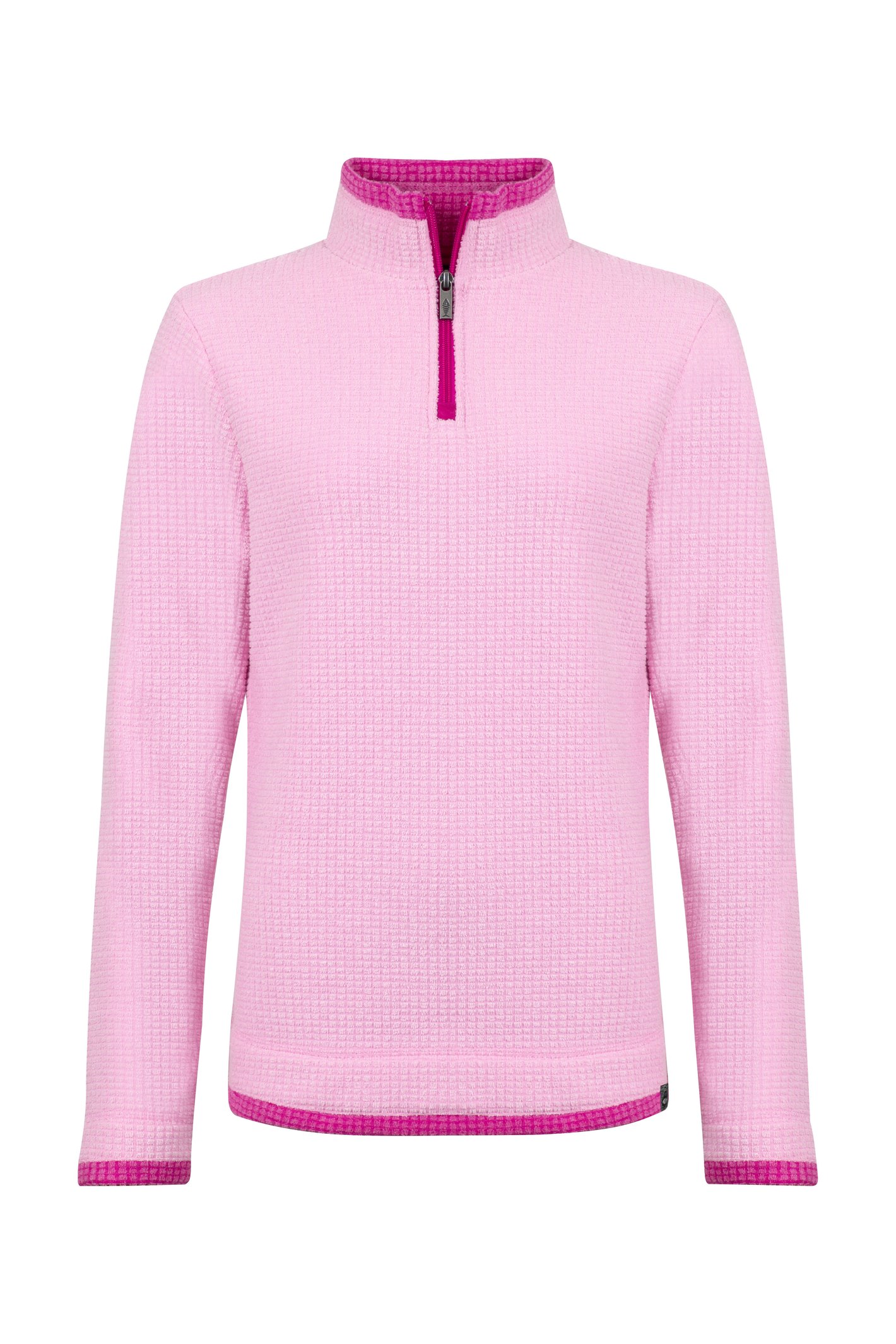 Weird Fish Beye 1/4 Zip Grid Fleece Azalea