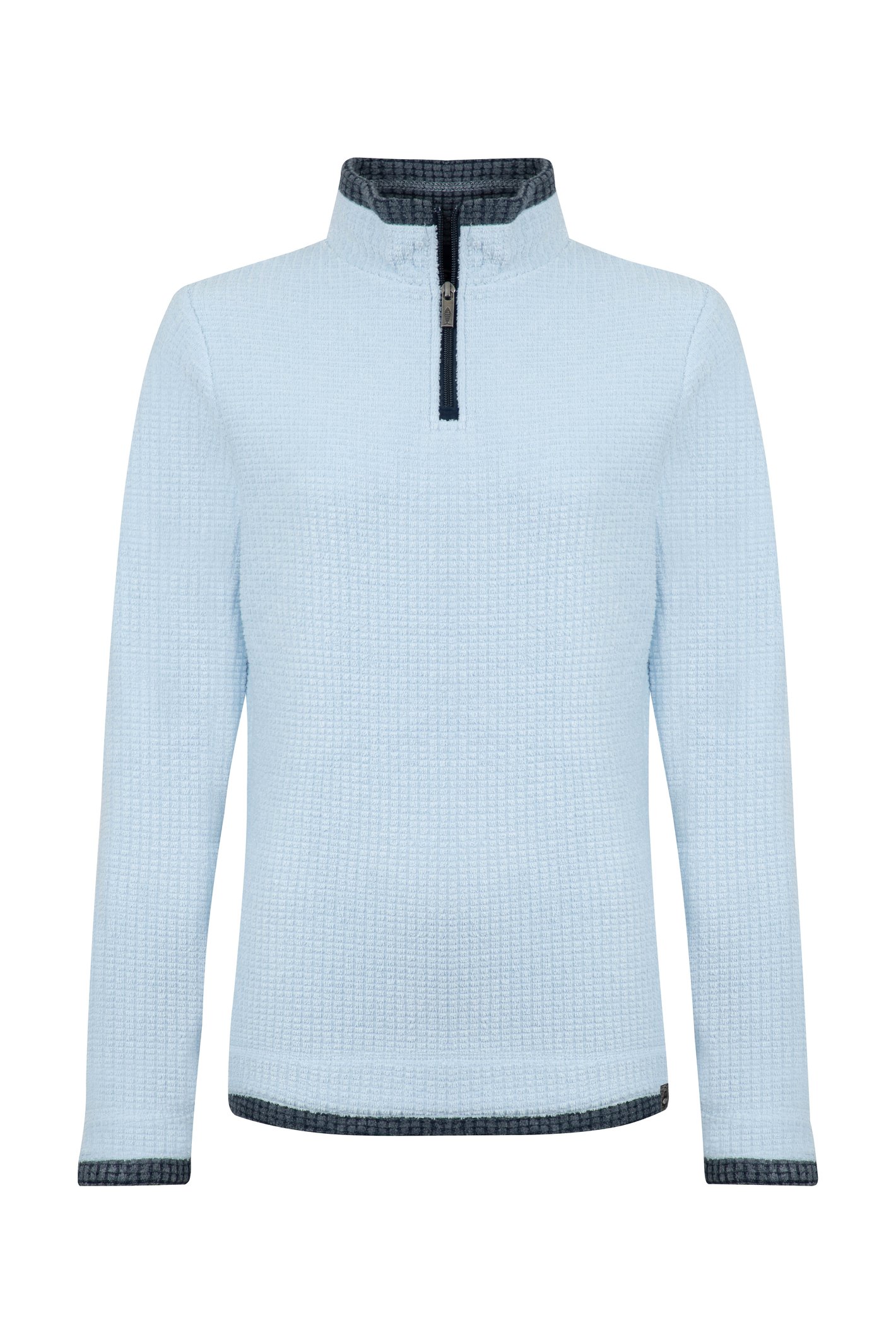 Weird Fish Beye 1/4 Zip Grid Fleece Cool Blue