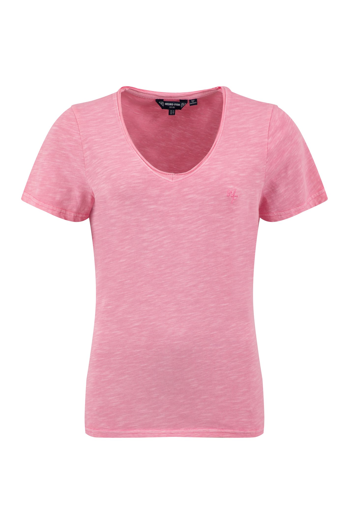 Weird Fish Hailey V-Neck T-Shirt Peony
