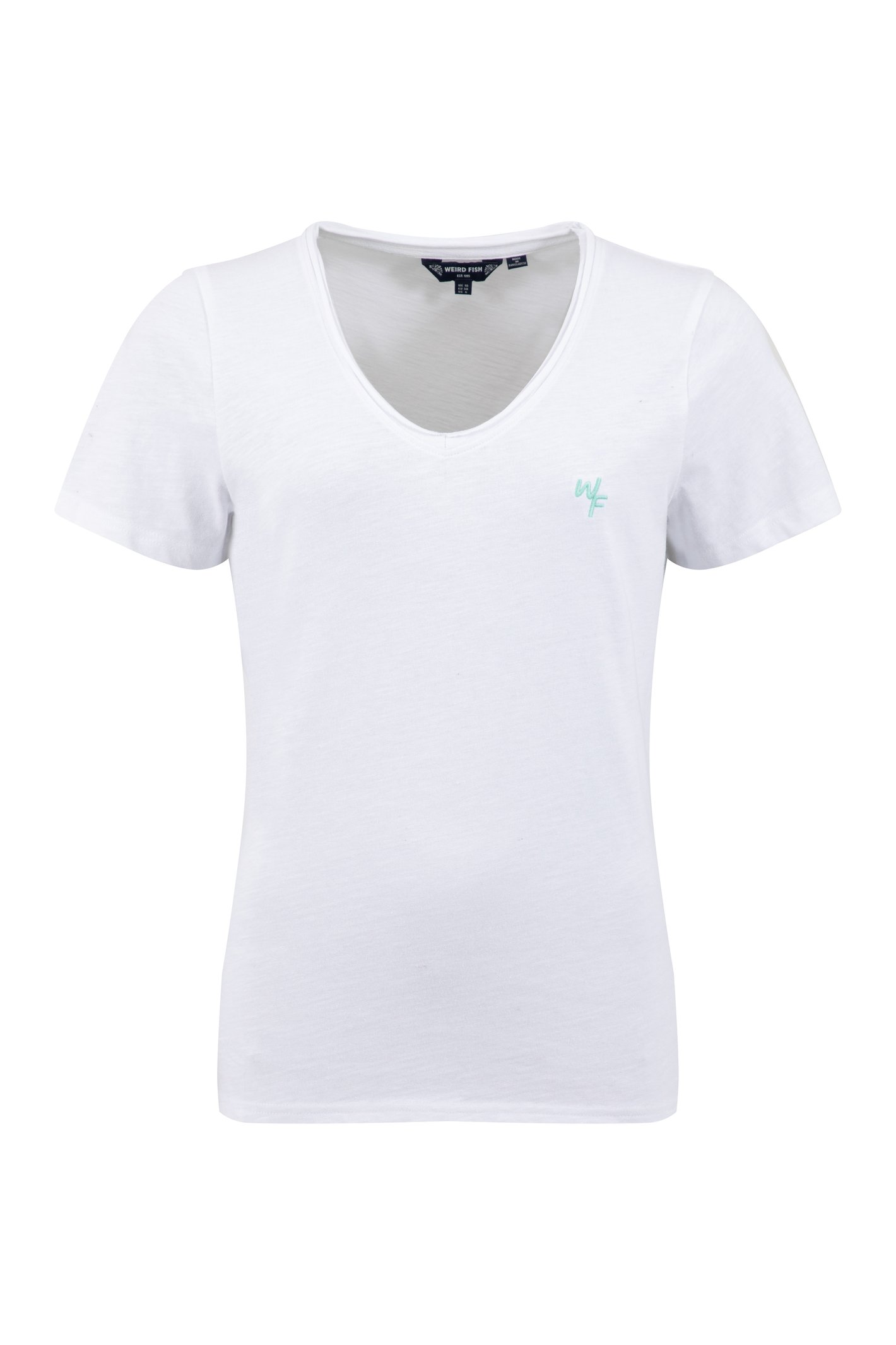 Weird Fish Hailey V-Neck T-Shirt White