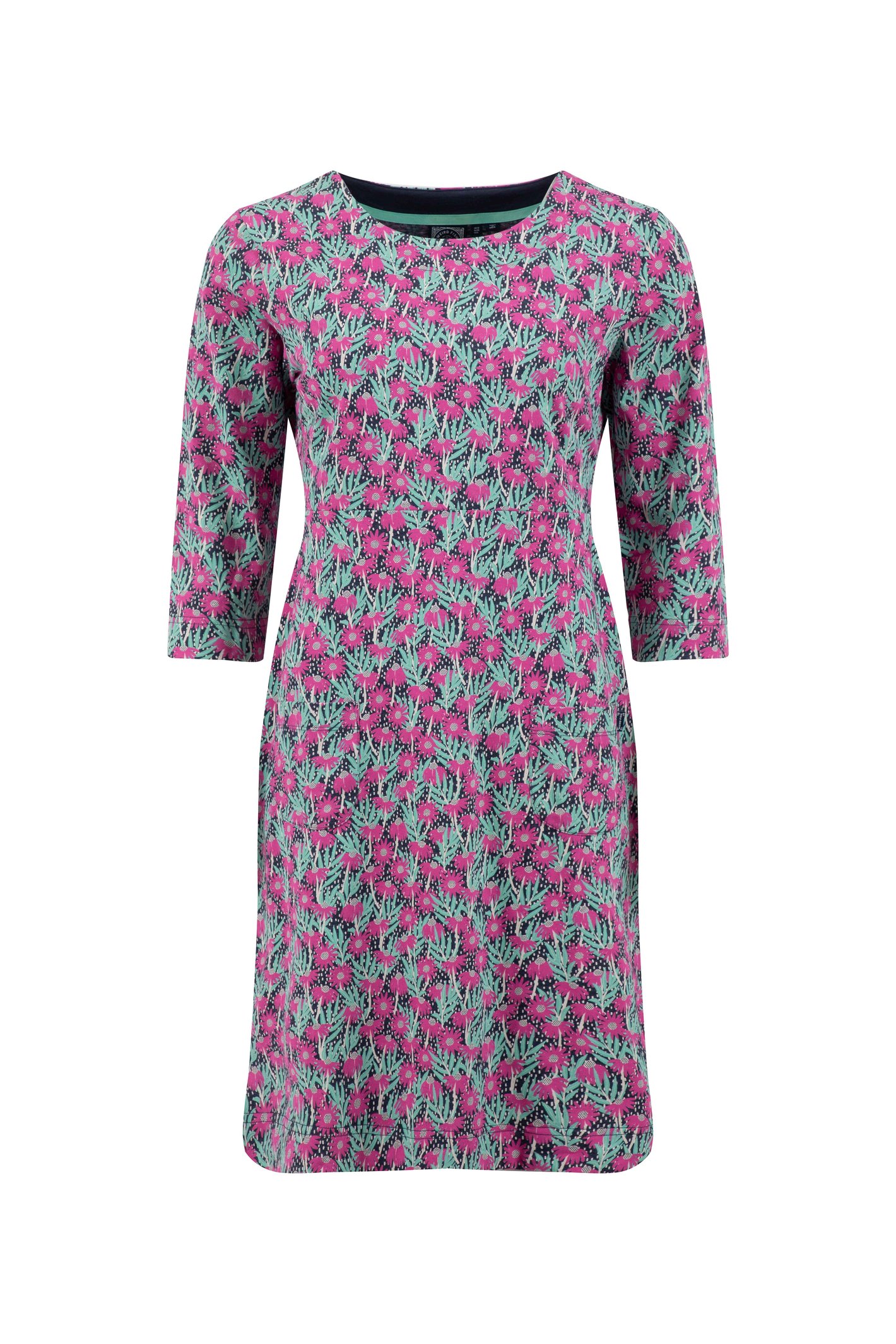 Weird Fish Moondust Printed Jersey Dress Magenta Size 18