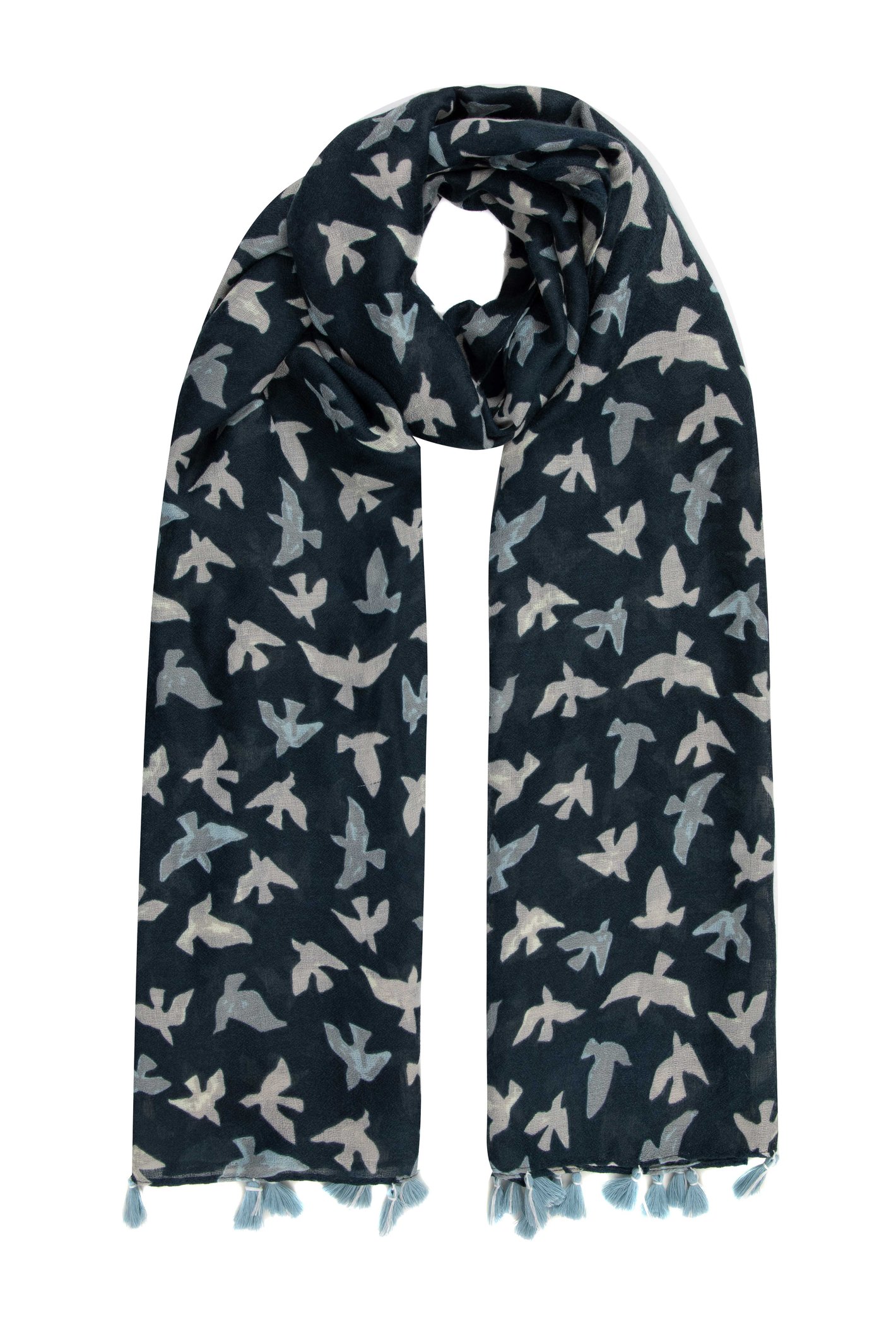 Weird Fish Marelia Printed Scarf Midnight