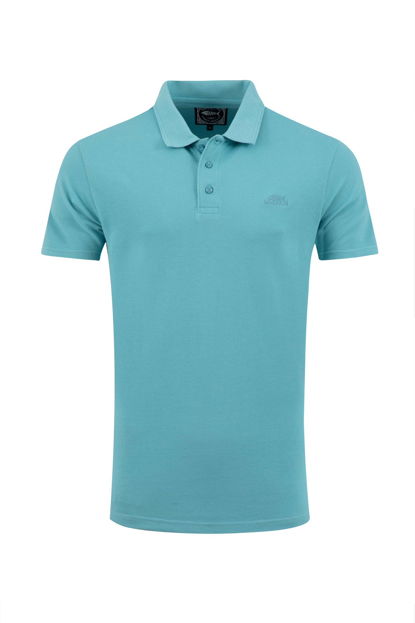 Weird Fish Giles Pique Polo Shirt Sky Blue