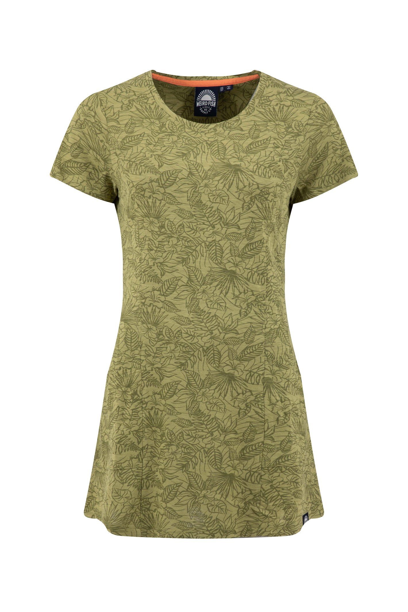 Weird Fish Sidra Printed Jersey Slub Tunic WashedOak