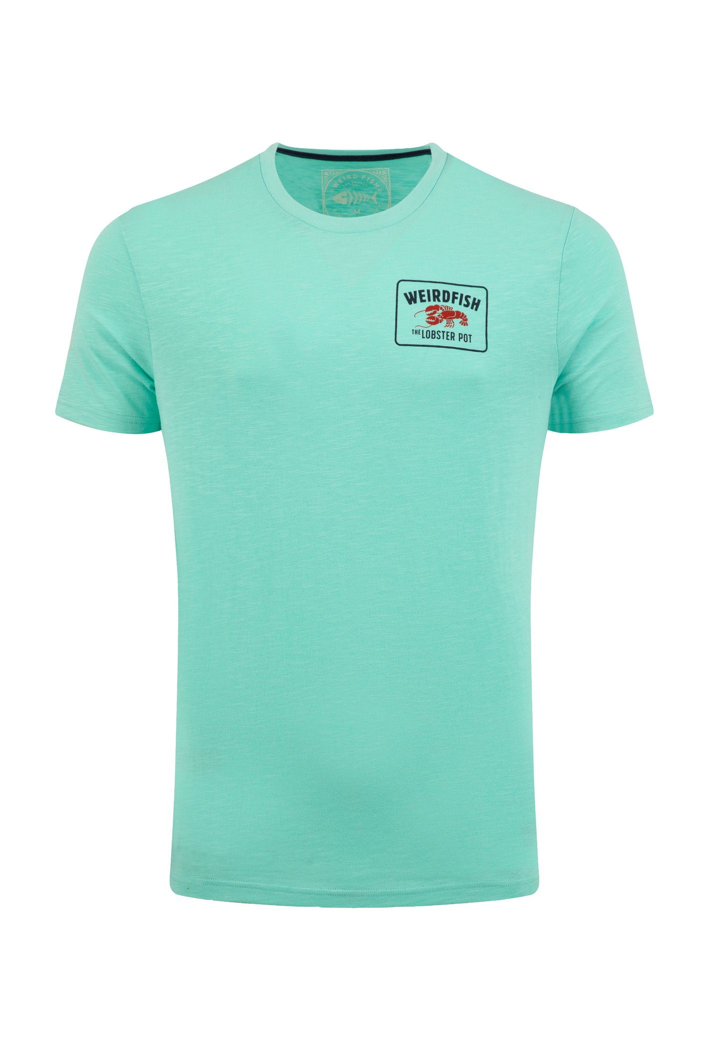 Weird Fish Lobster Pot Back Print Graphic T-Shirt Aqua Marine Size 5XL