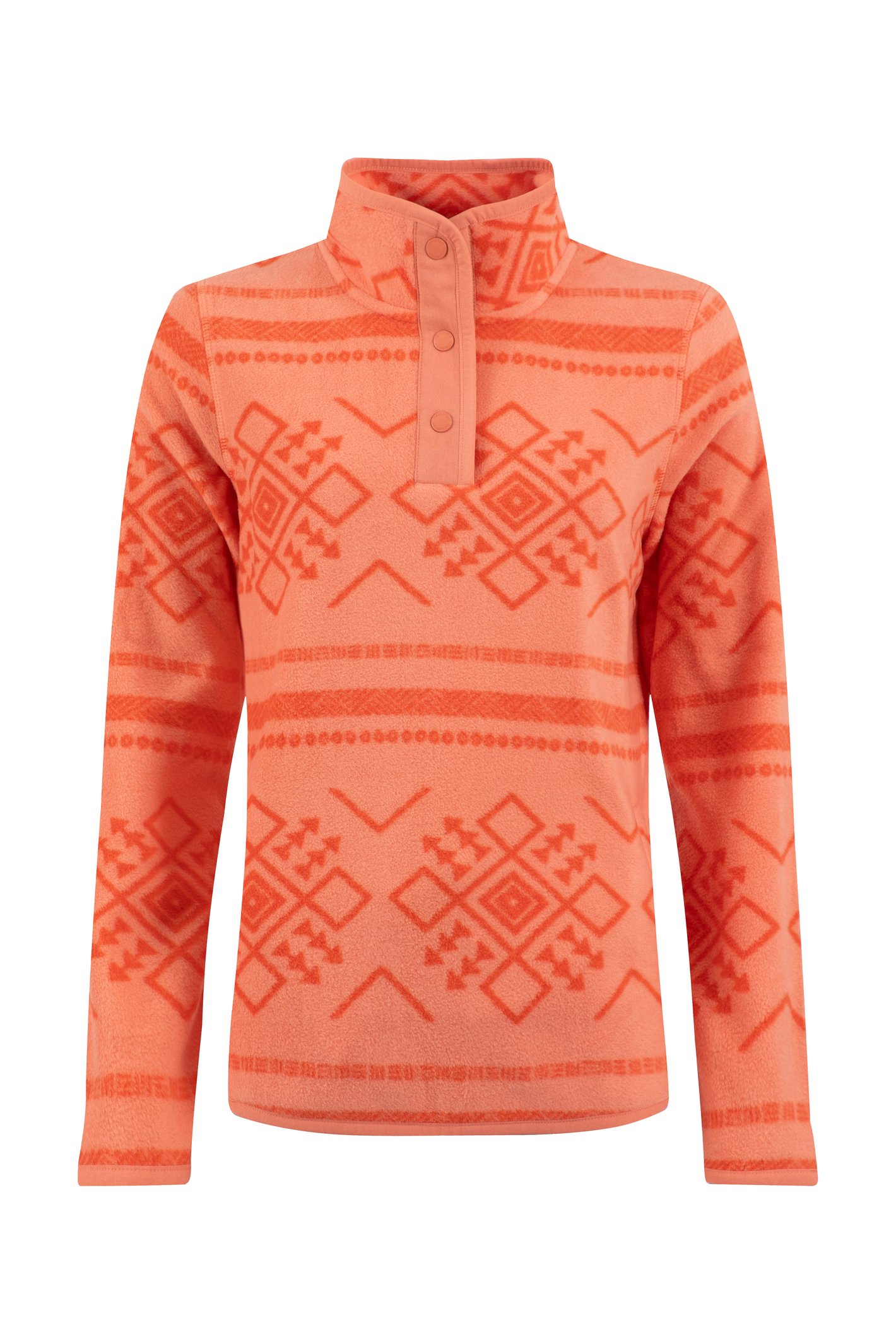 Weird Fish Amy Printed Microfleece Dark Coral