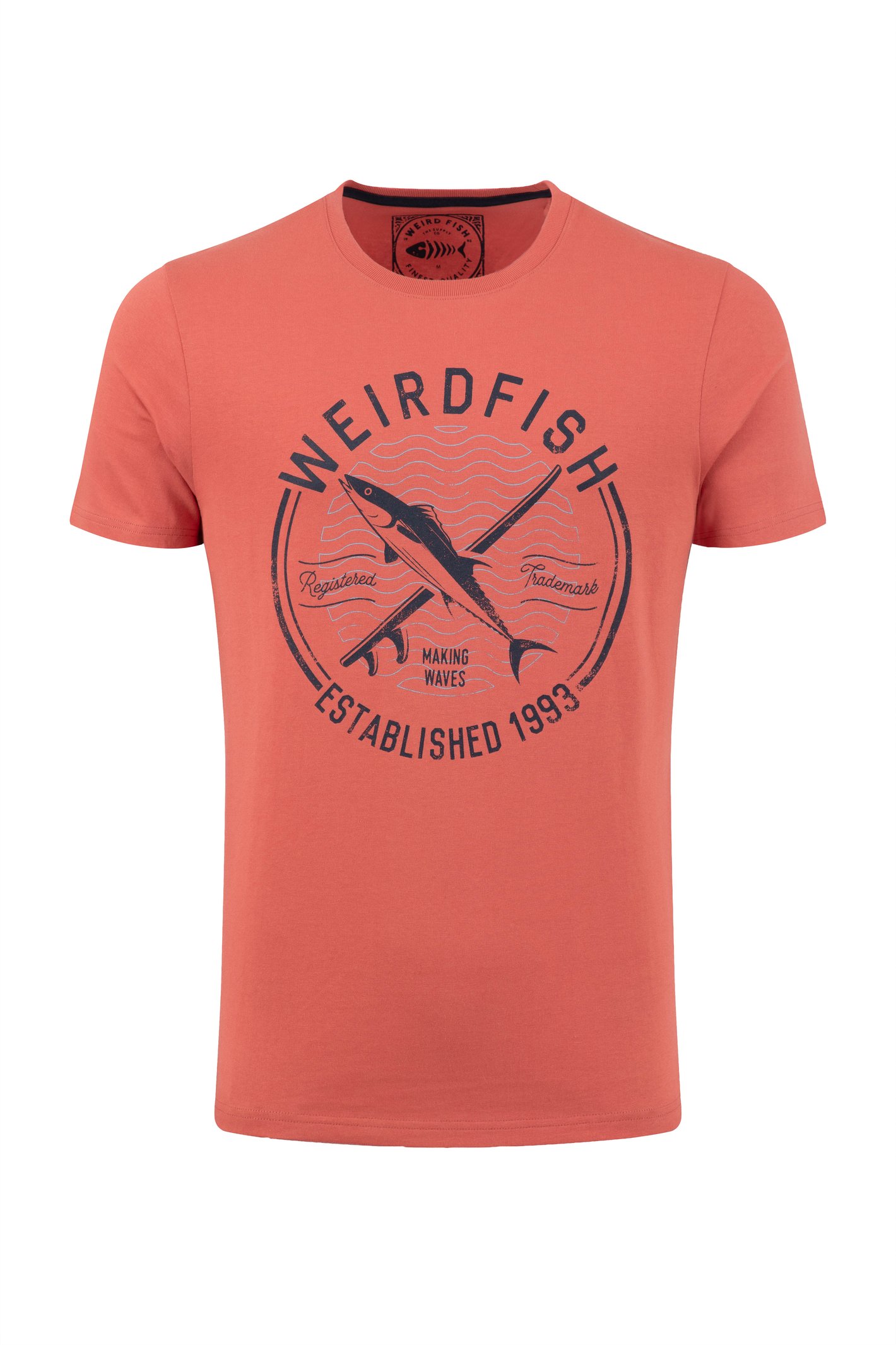 Weird Fish Hudson Front Print Branded T-Shirt Nantucket