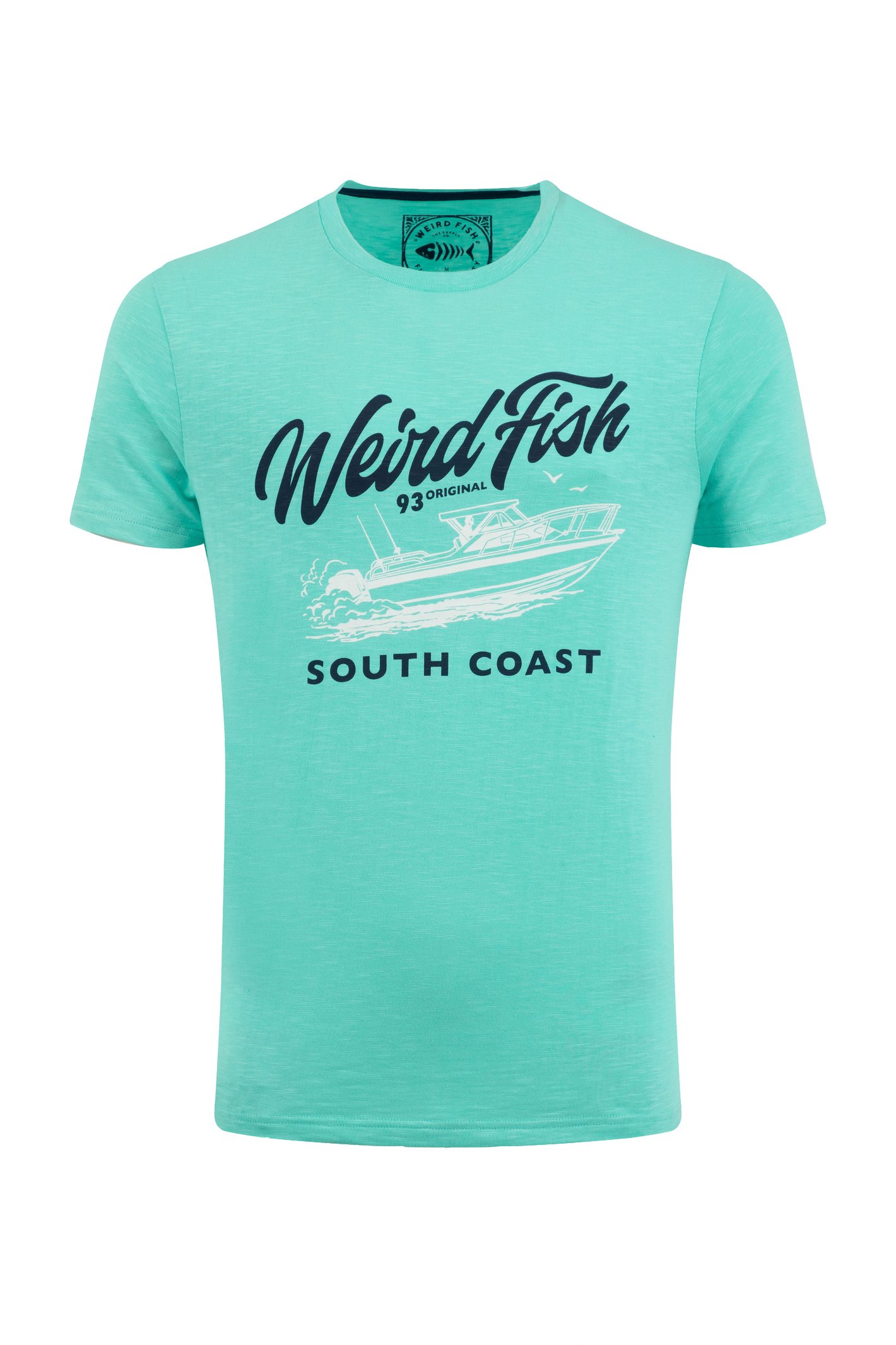 Weird Fish South Coast Front Print Graphic T-Shirt Aqua Marine